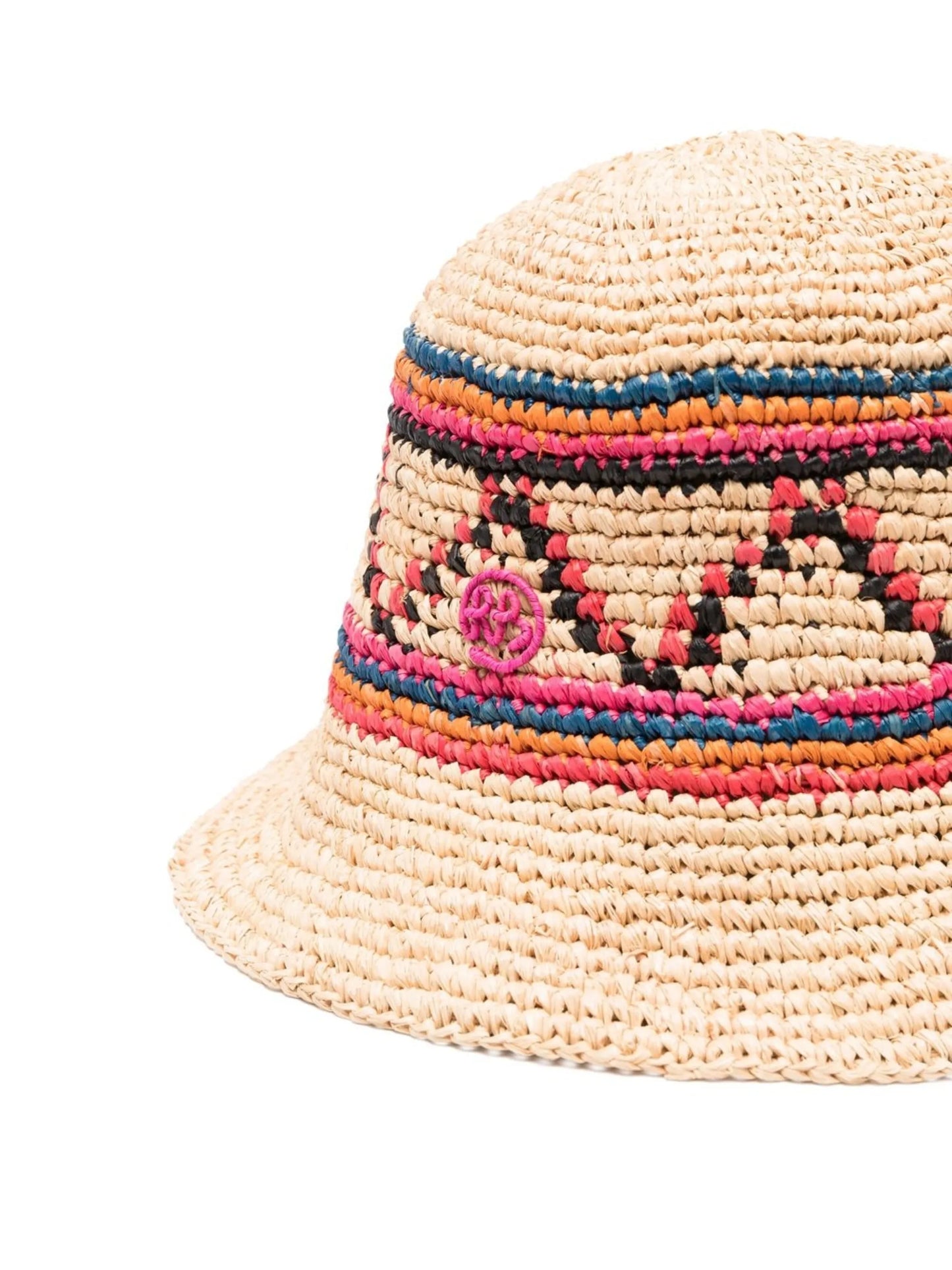 straw-woven bucket hat