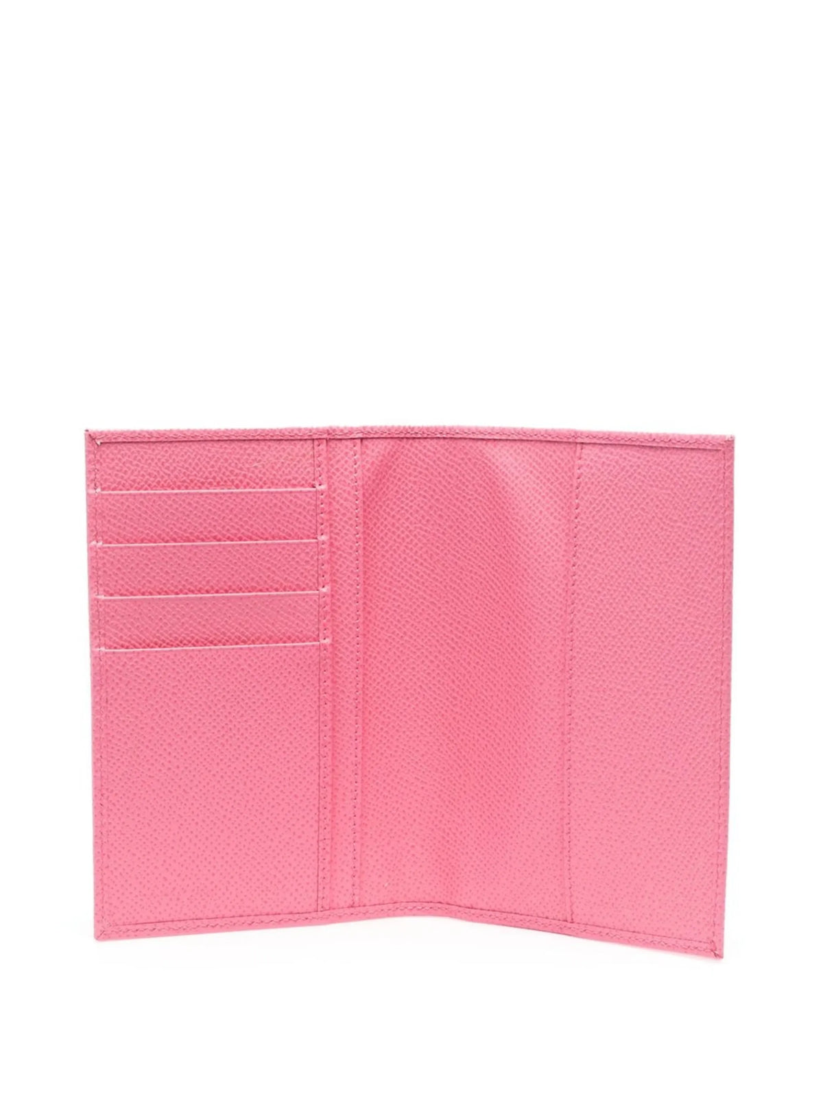 logo-plaque leather wallet