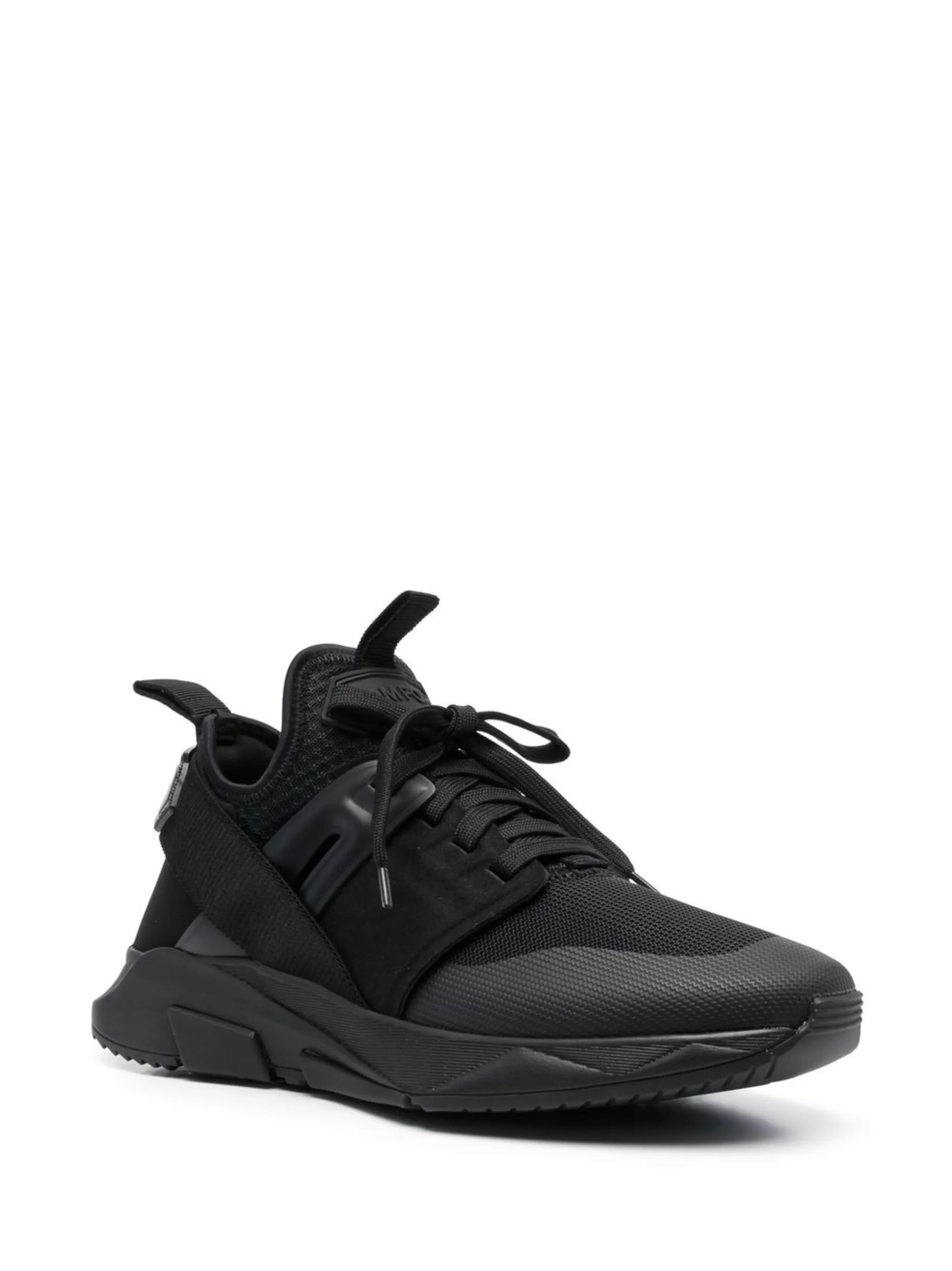 logo-patch lace-up sneakers
