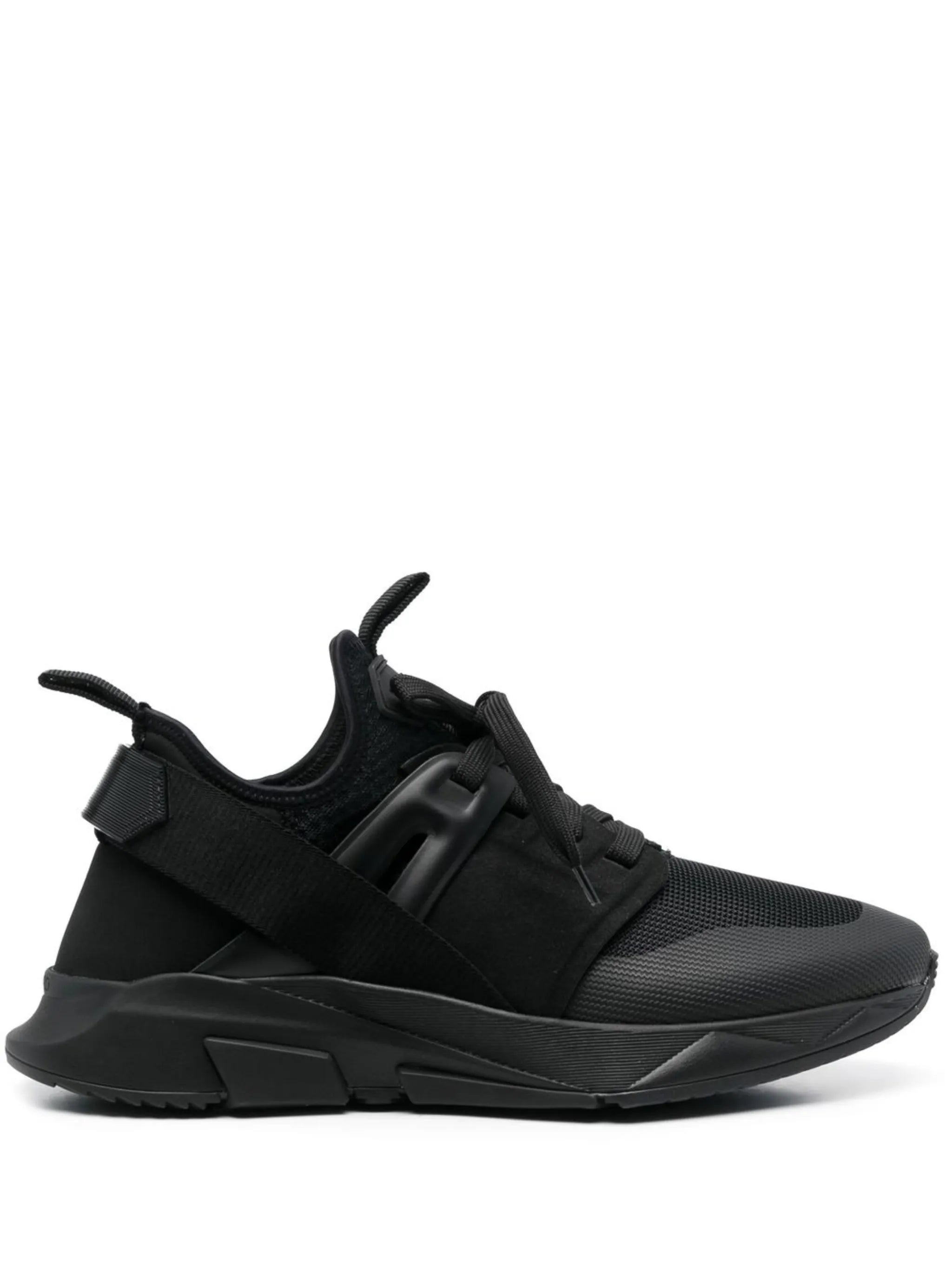 logo-patch lace-up sneakers