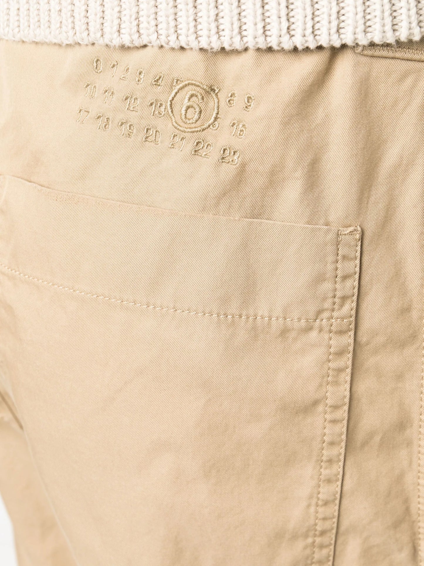 numbers-motif chino trousers