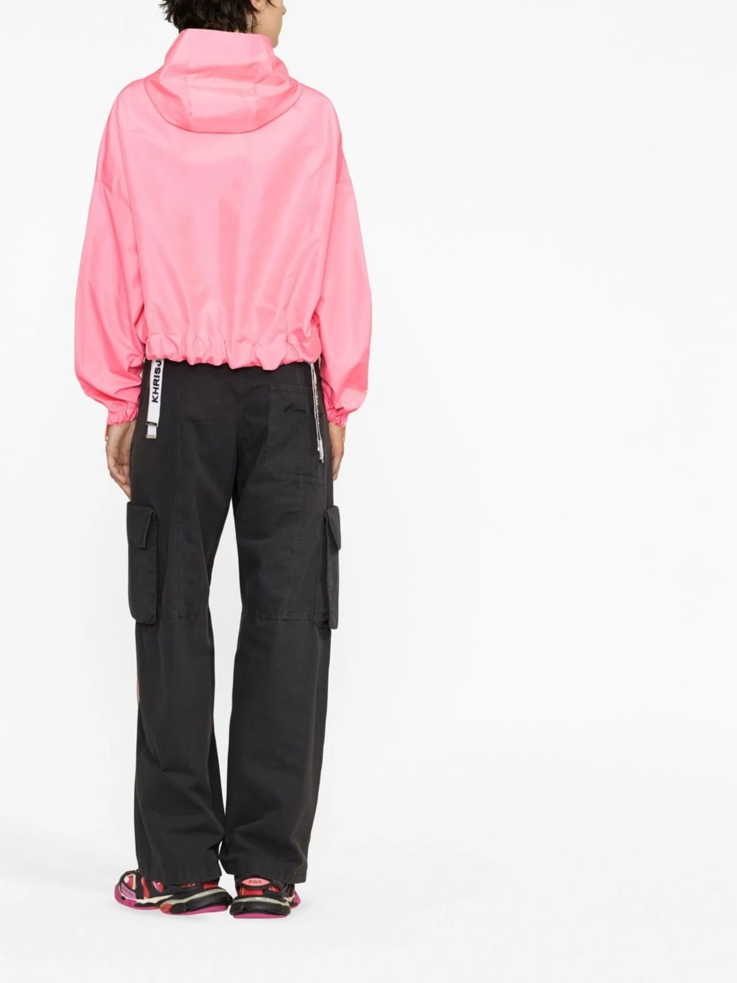 cropped logo windbreaker
