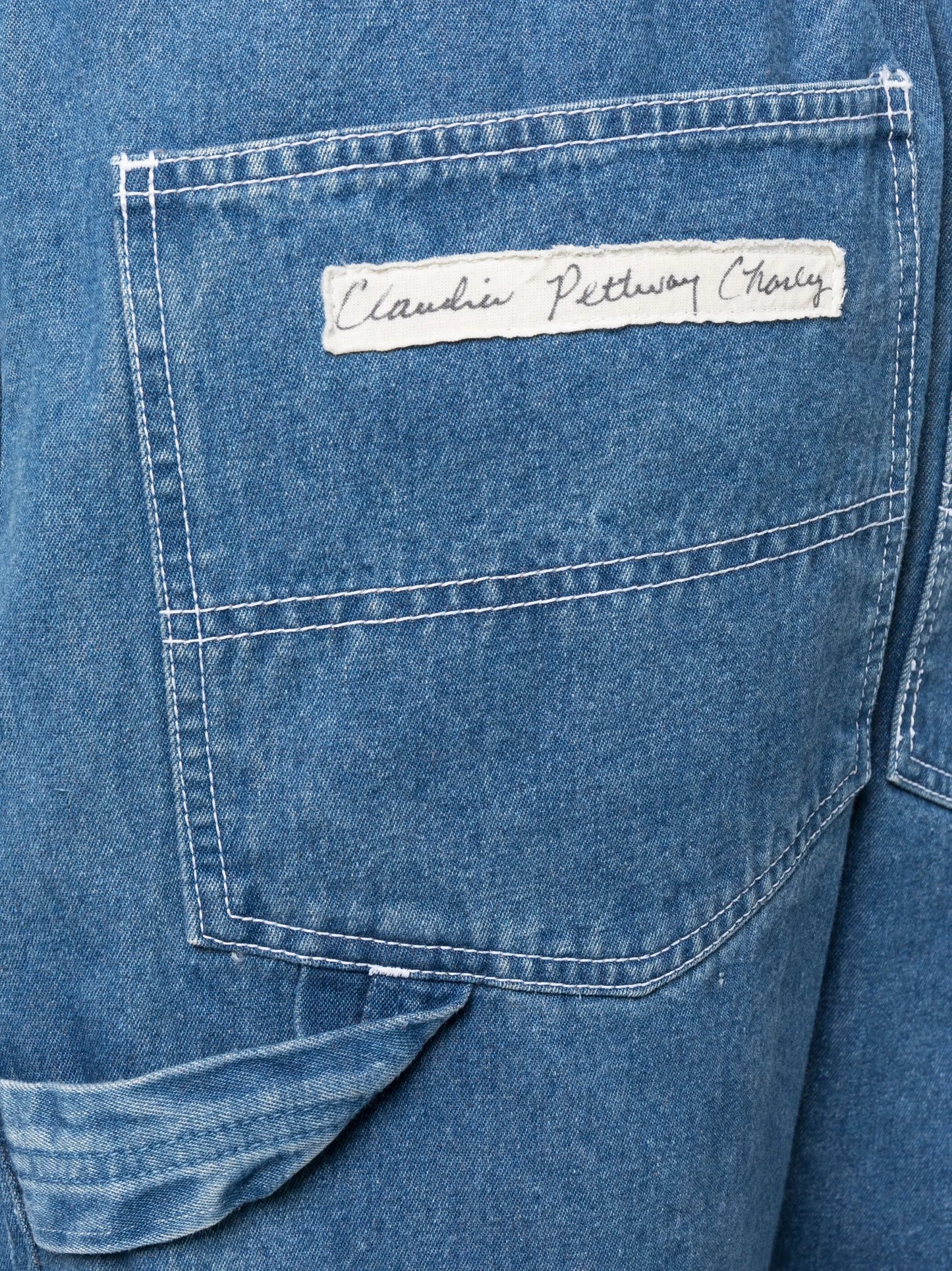 patch-detail drawstring jeans