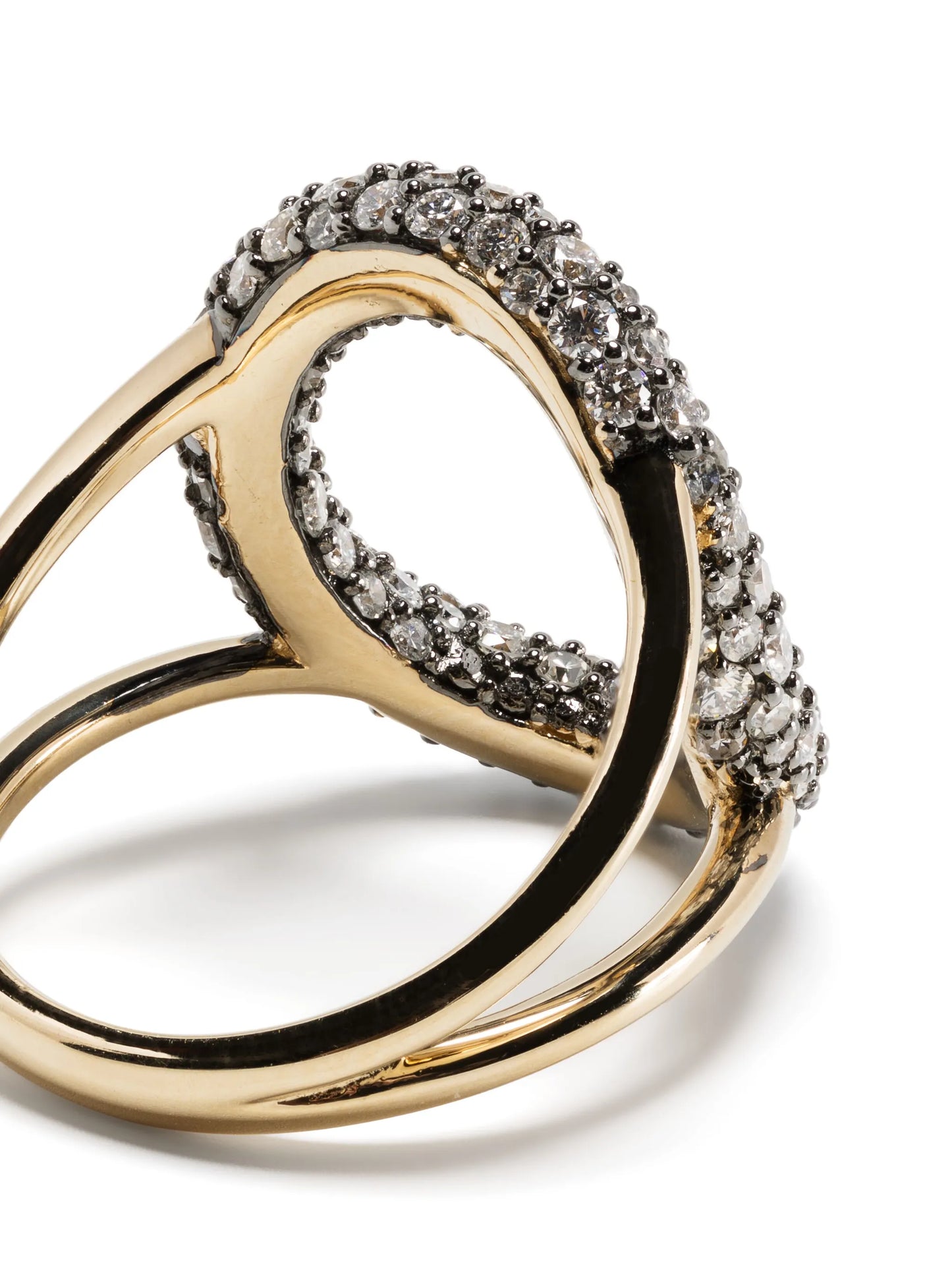 14kt yellow gold Signature diamond ring