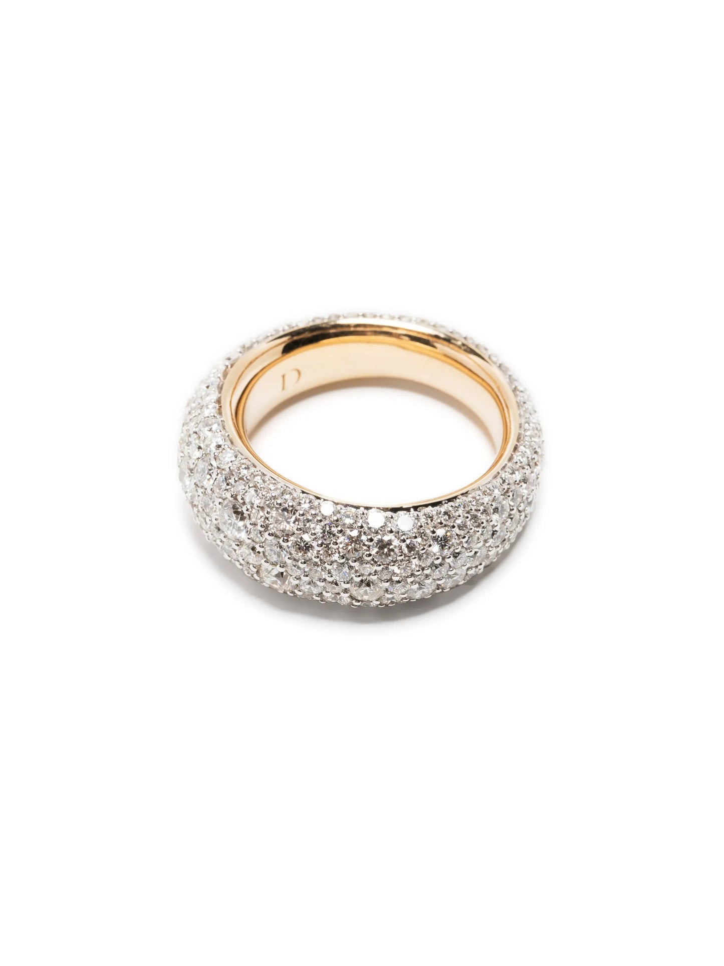 14kt yellow gold Signature Bombé diamond ring