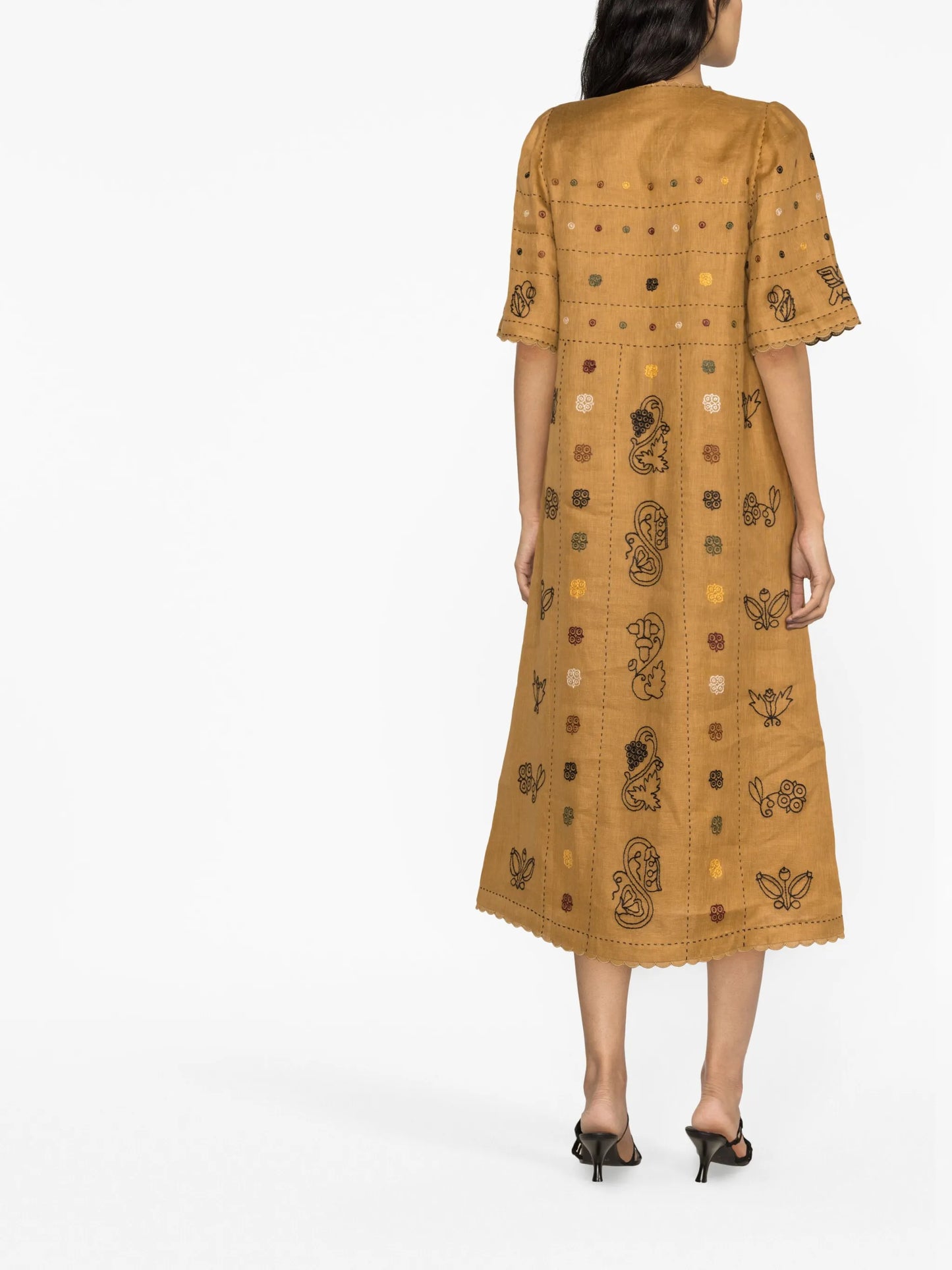 Debbie embroidered midi dress