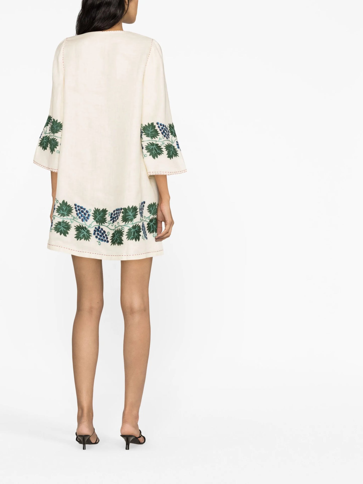 Tavria embroidered linen minidress