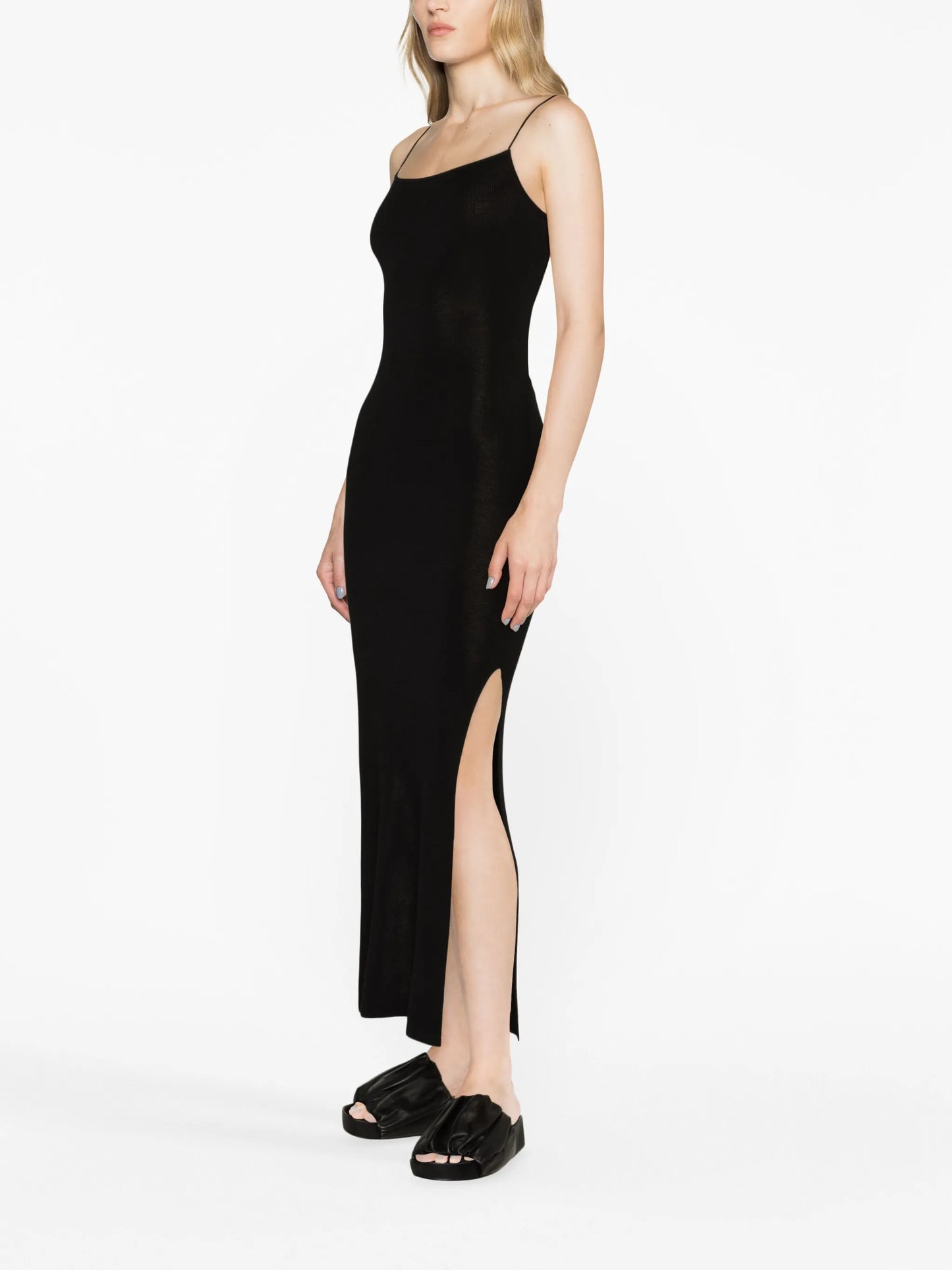 square-neck open-back maxi dress
