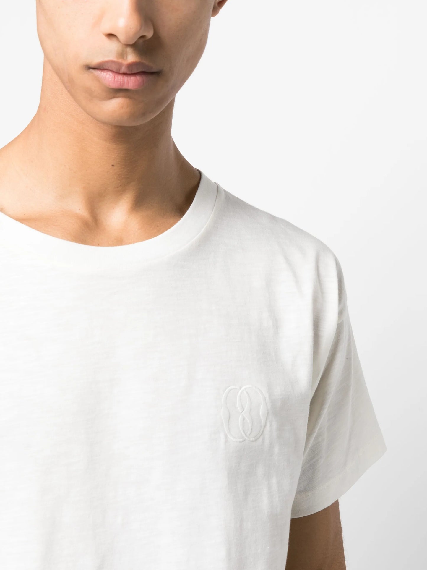 logo-embroidered cotton T-shirt