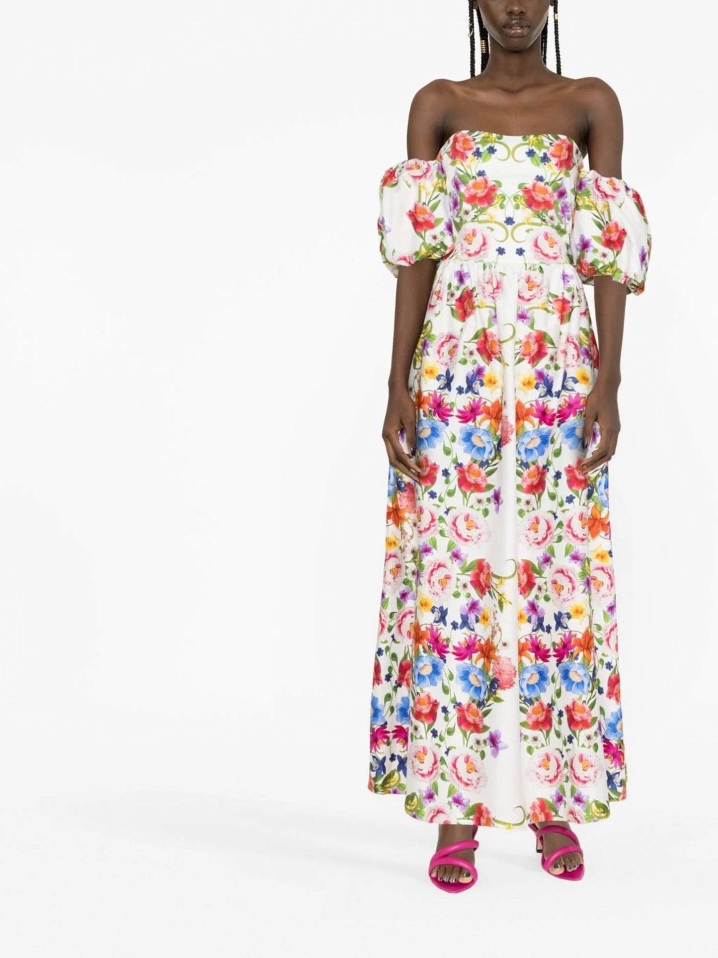 Juliet off-shoulder puff-sleeve dress