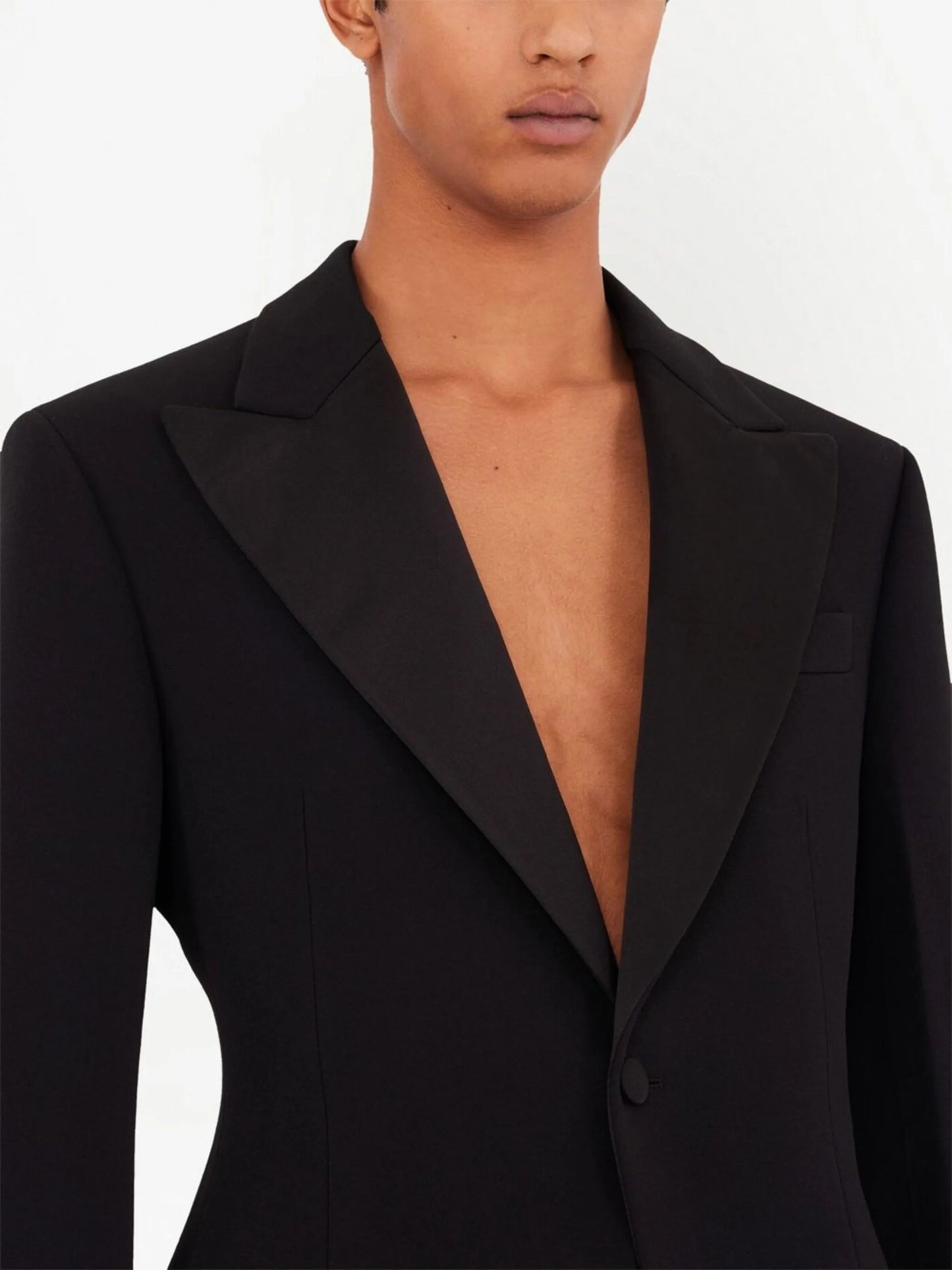 single-breasted tuxedo blazer