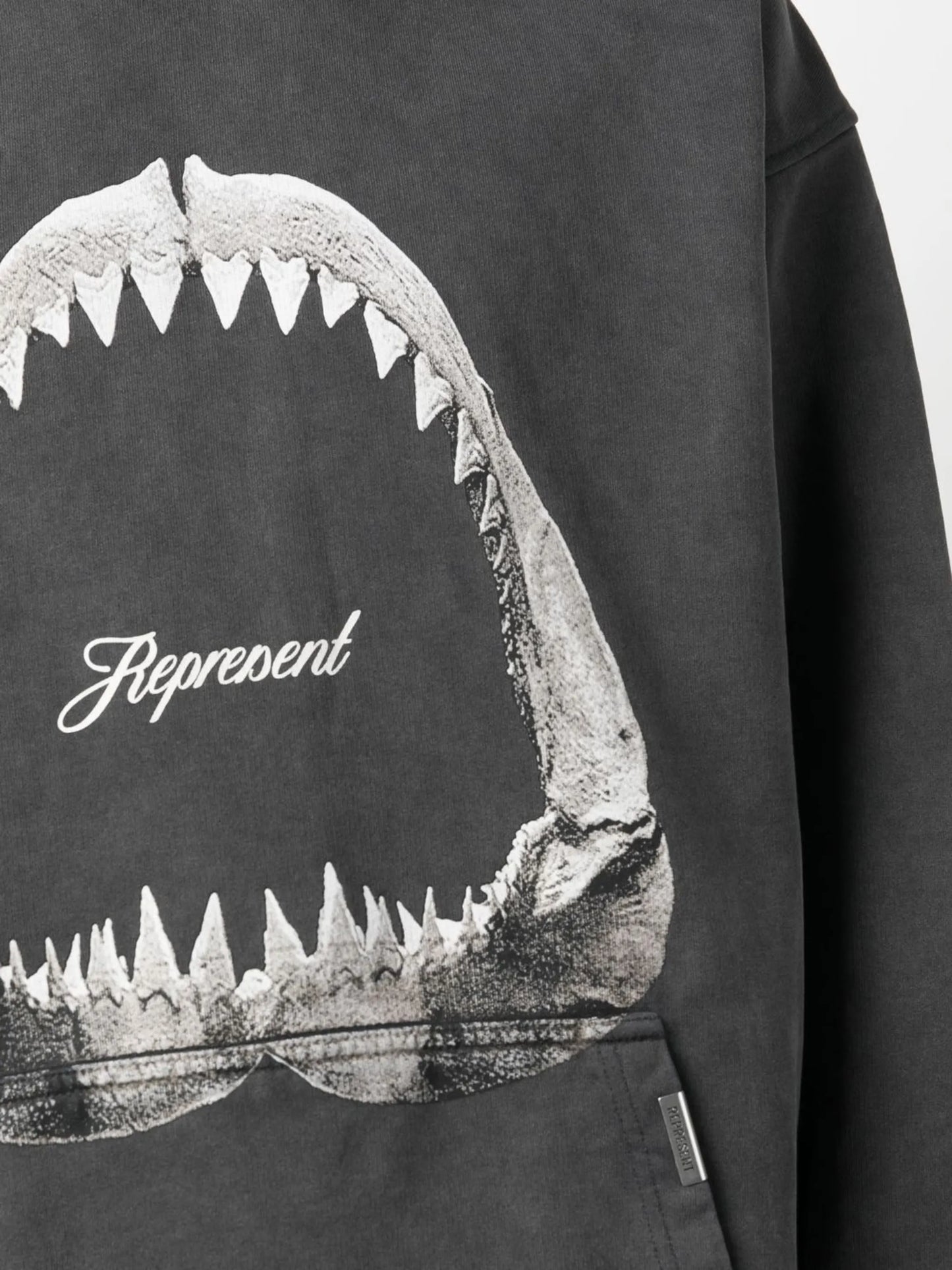 graphic-print long-sleeved hoodie
