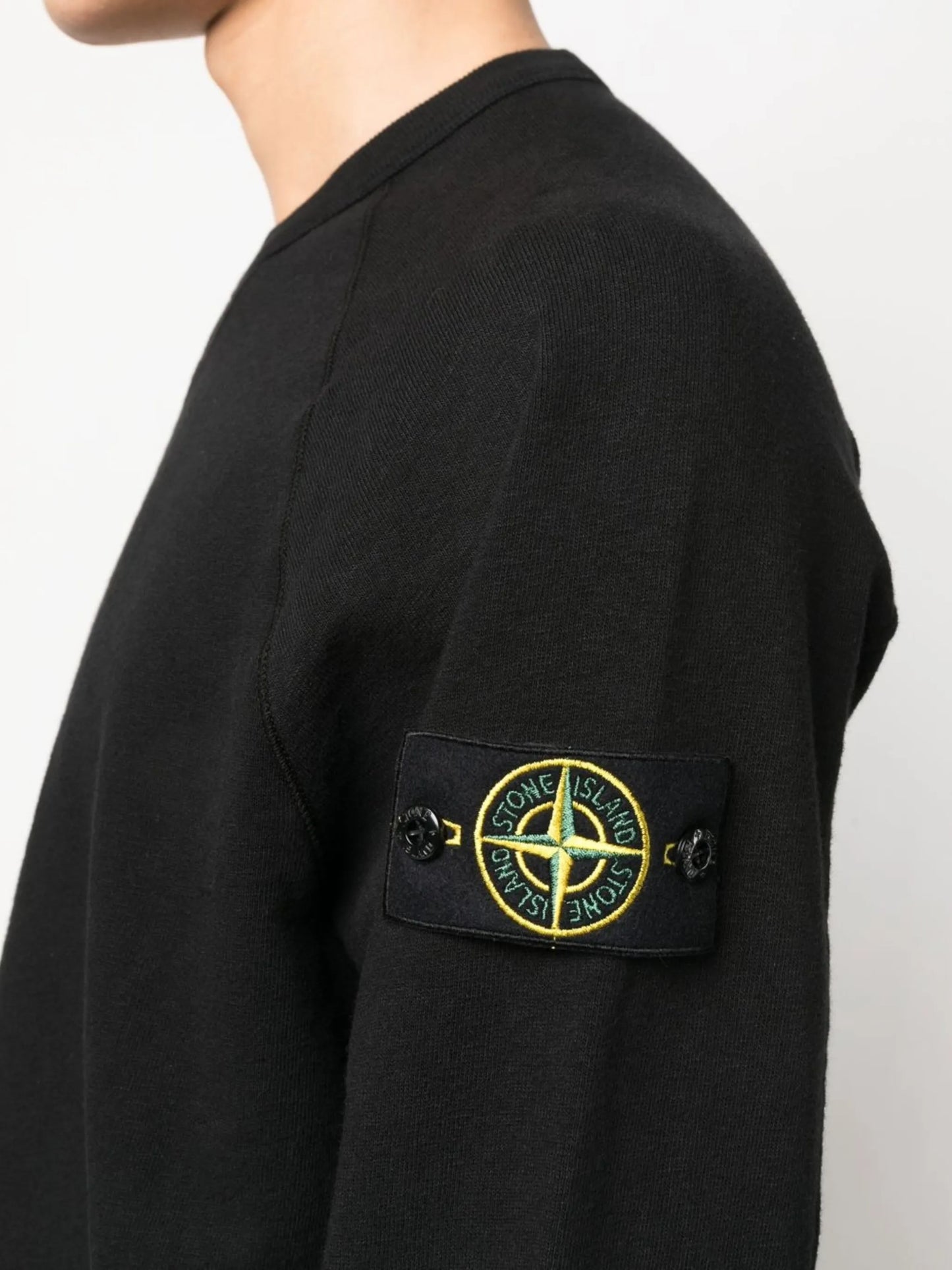 logo-patch crew neck sweatshirt