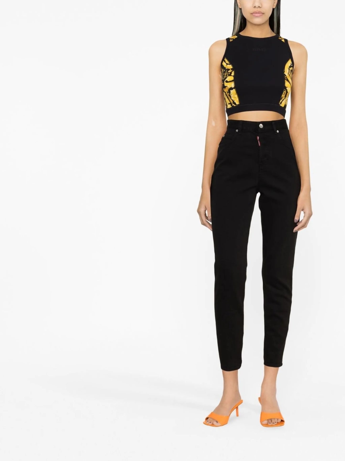 panelled-design tank top