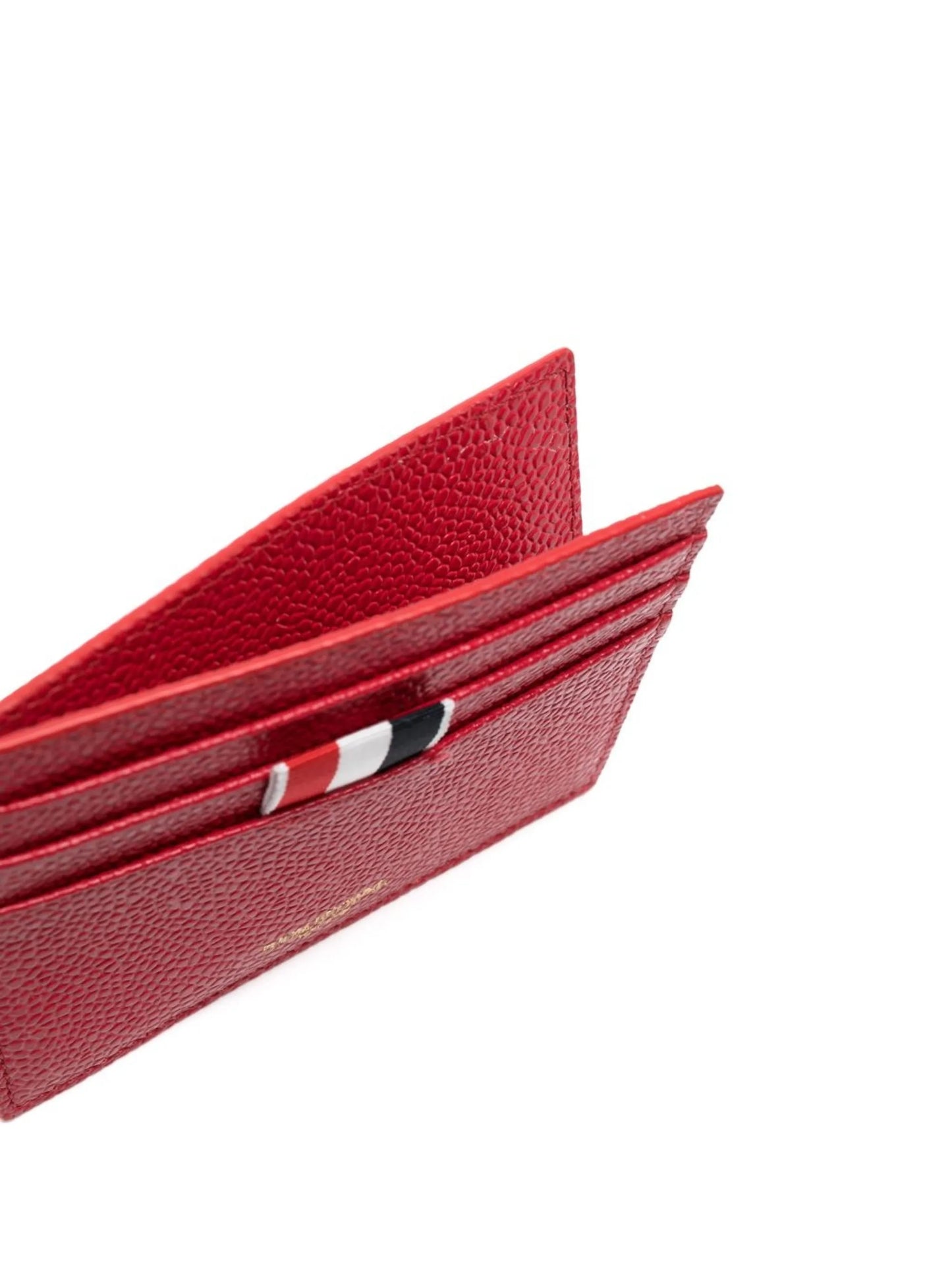 pebble-grain note compartment card holder