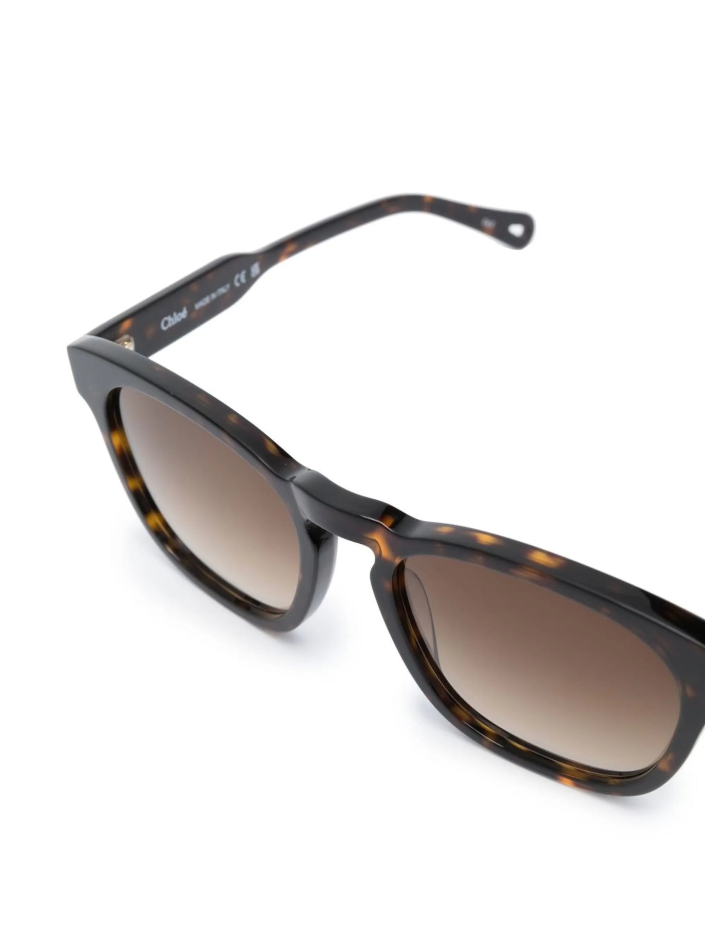 tortoiseshell-effect square-frame sunglasses