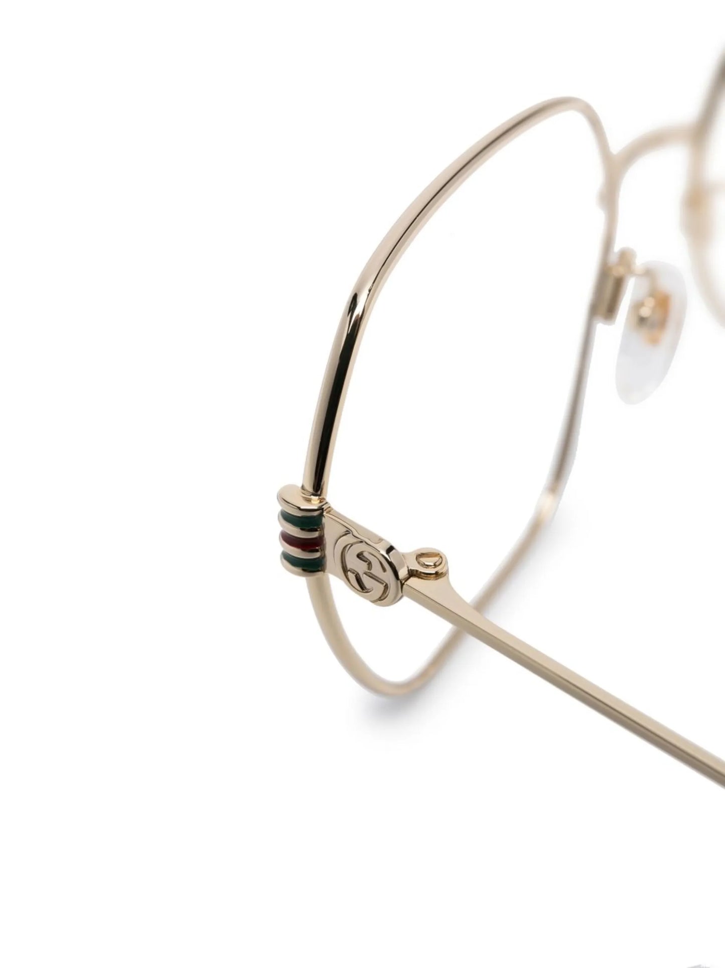 geometric-frame glasses