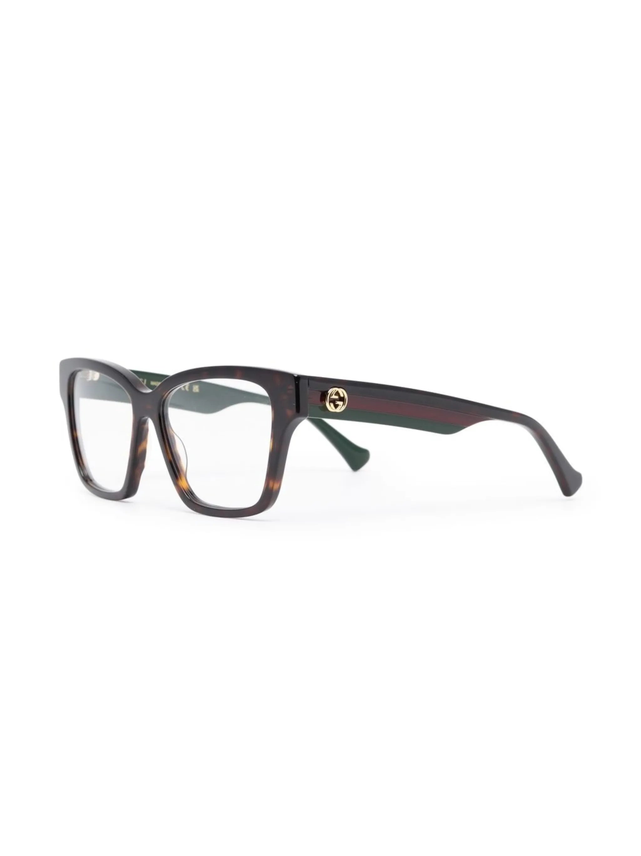 logo-plaque square-frame glasses