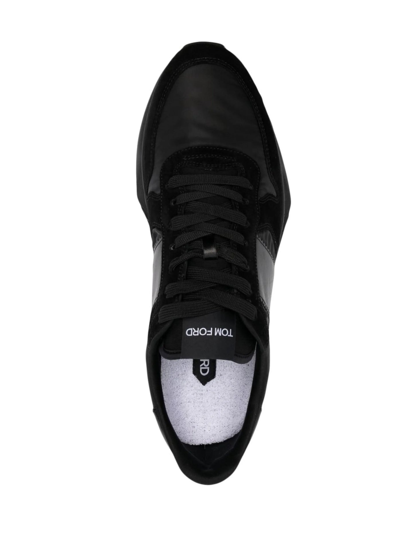 panelled lace-up sneakers