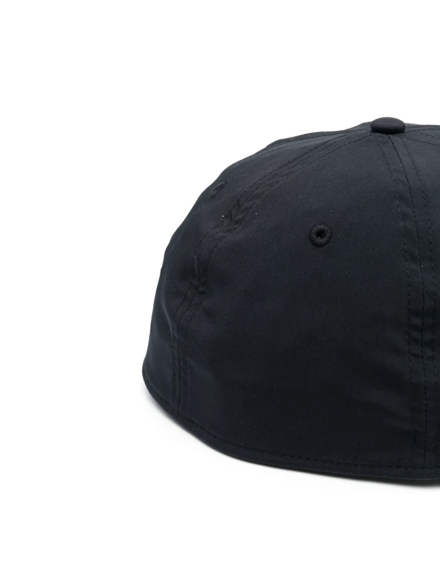 embroidered-logo flat-peak cap