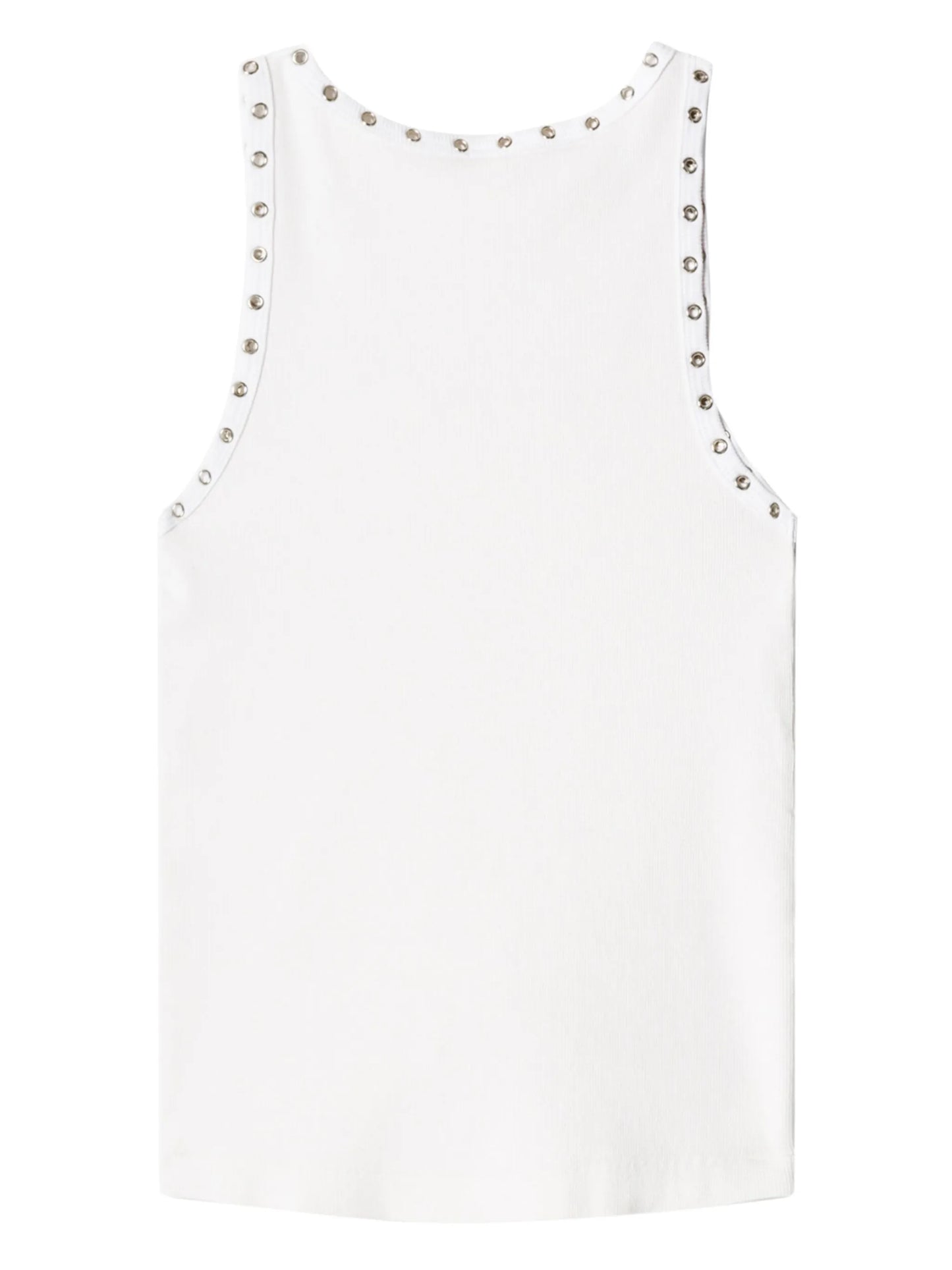 eyelet stretch-cotton tank top