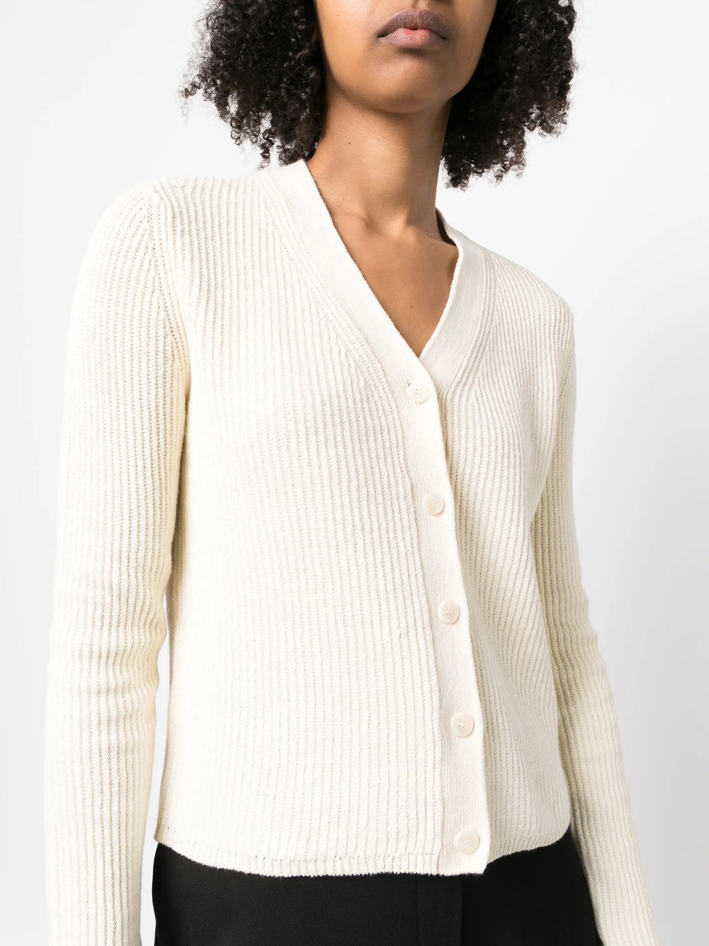 knitted linen blend cardigan