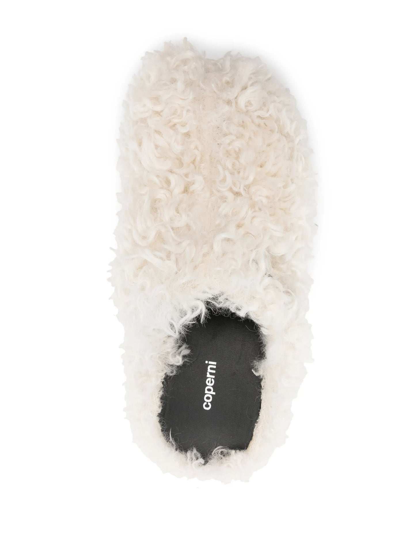 shearling platform wedge clogs