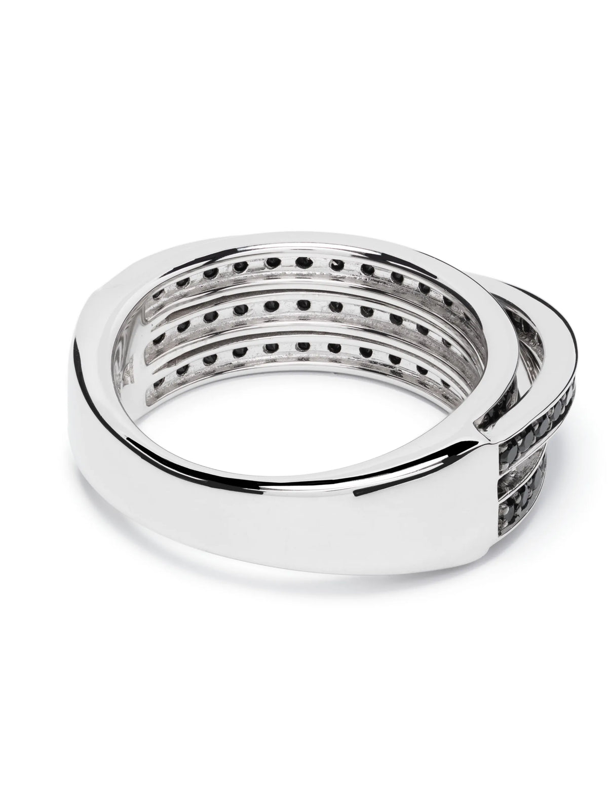 Orb Ring Slim black-spinel ring