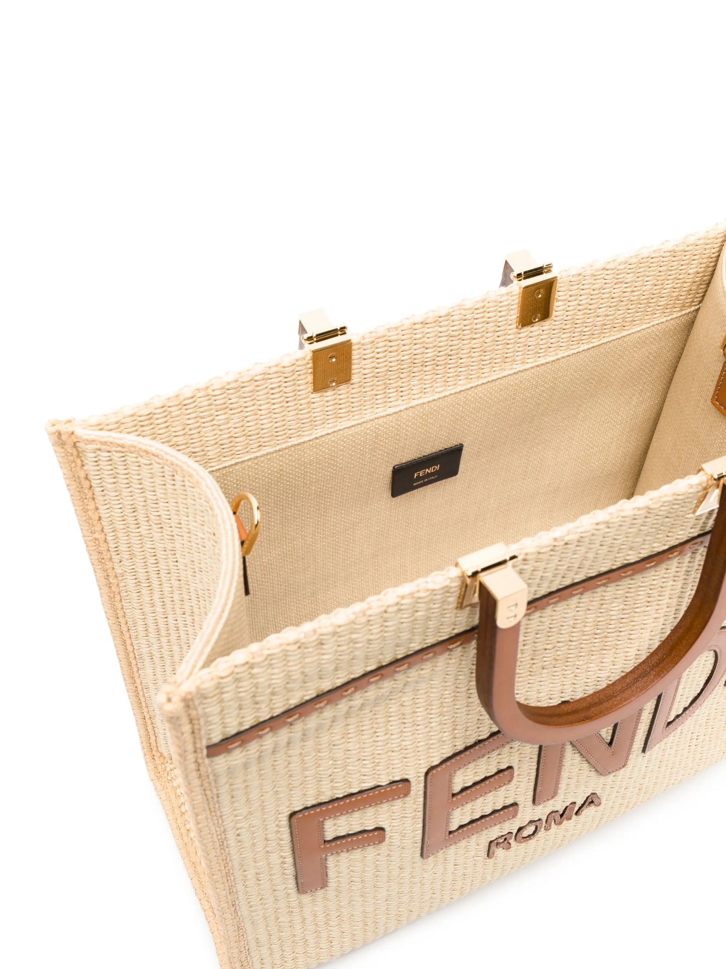 medium Sunshine raffia tote bag