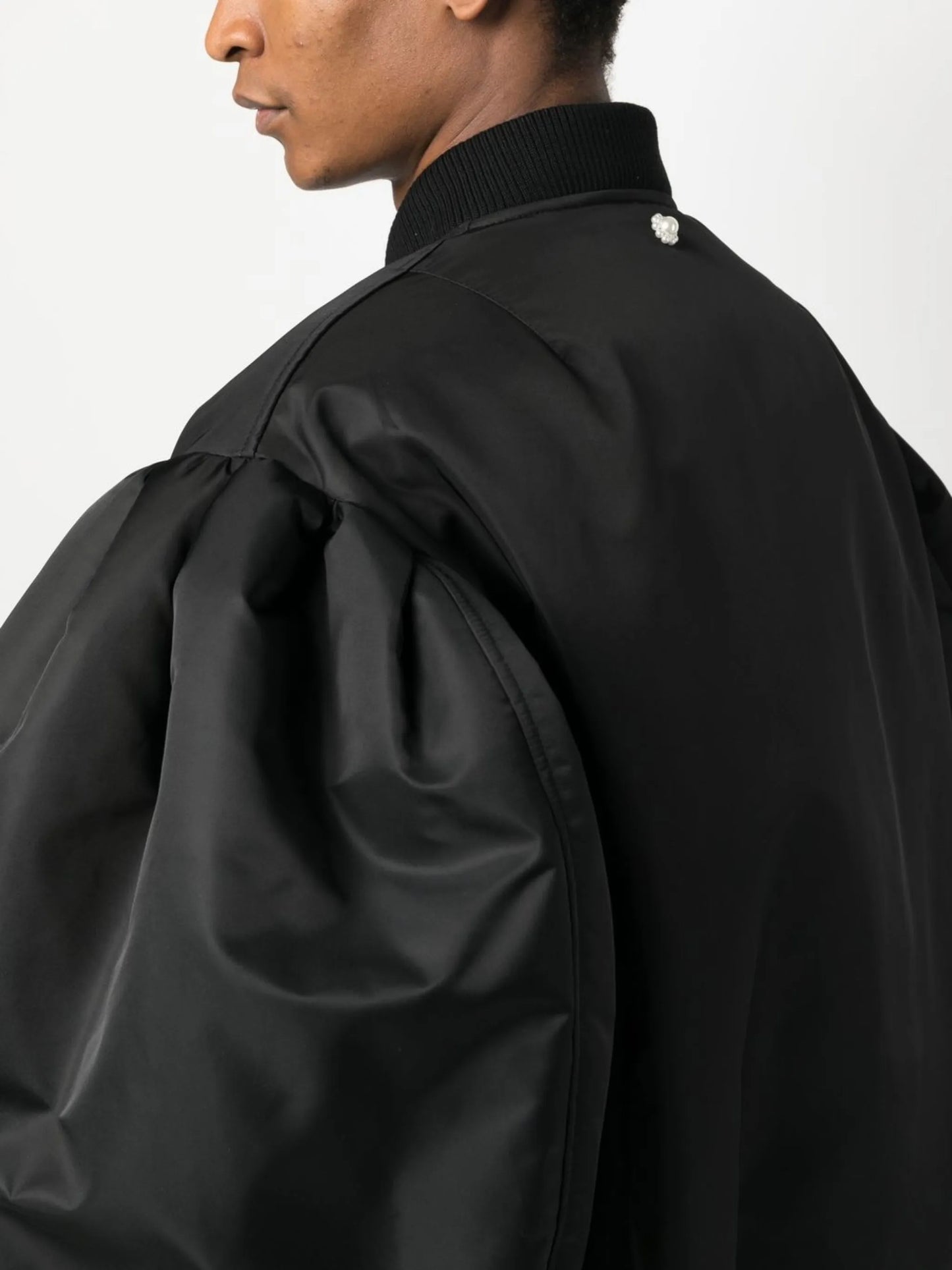 puff-sleeves bomber jacket