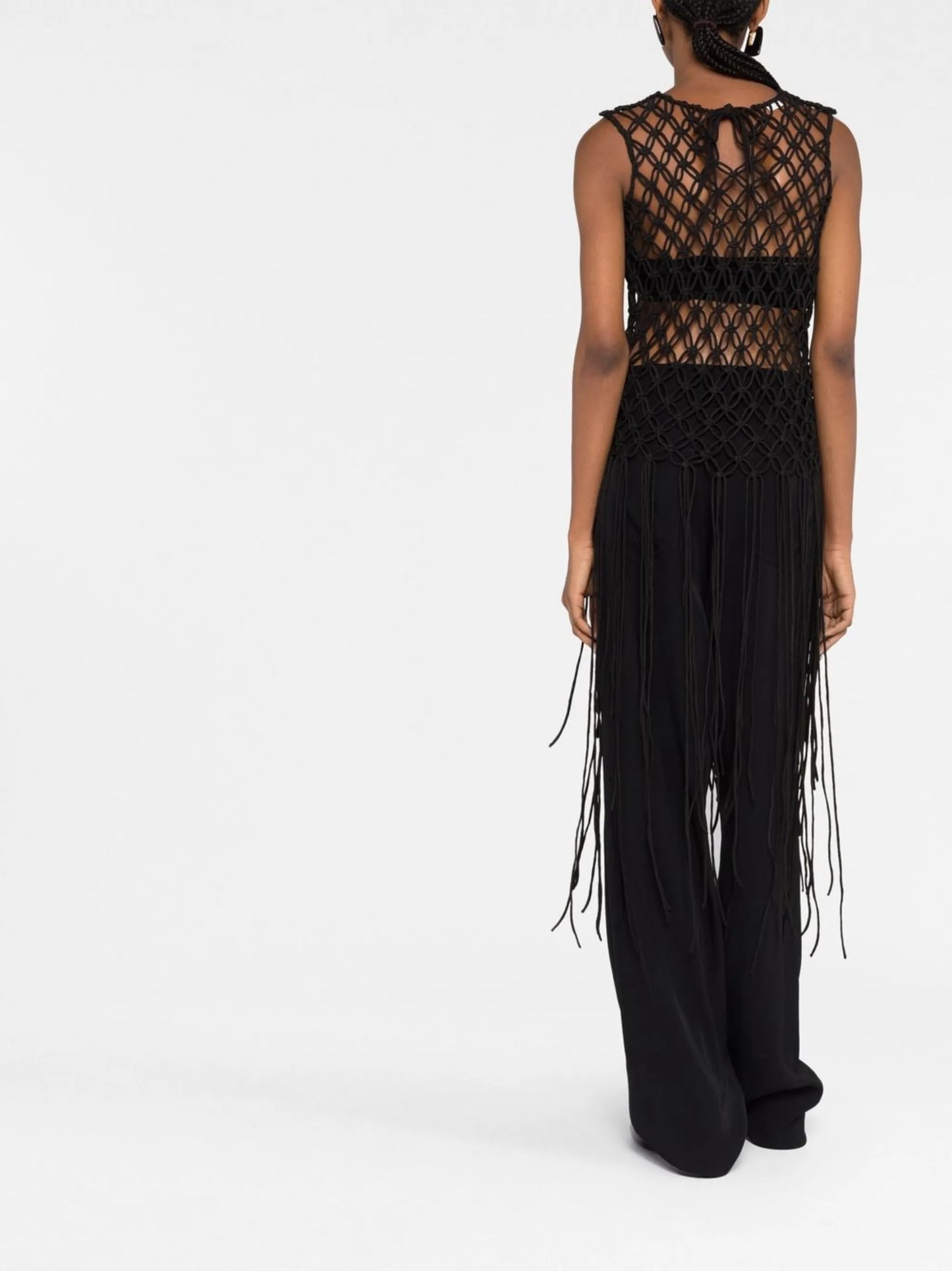 tassel-detail sleeveless top