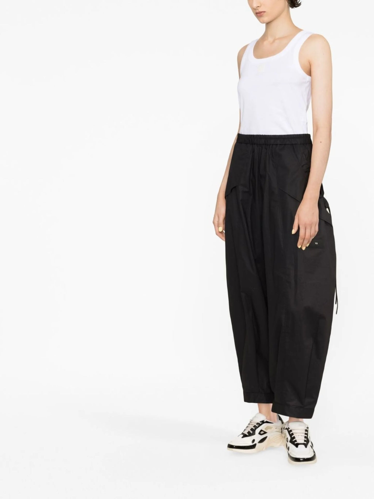 cropped wide-leg trousers