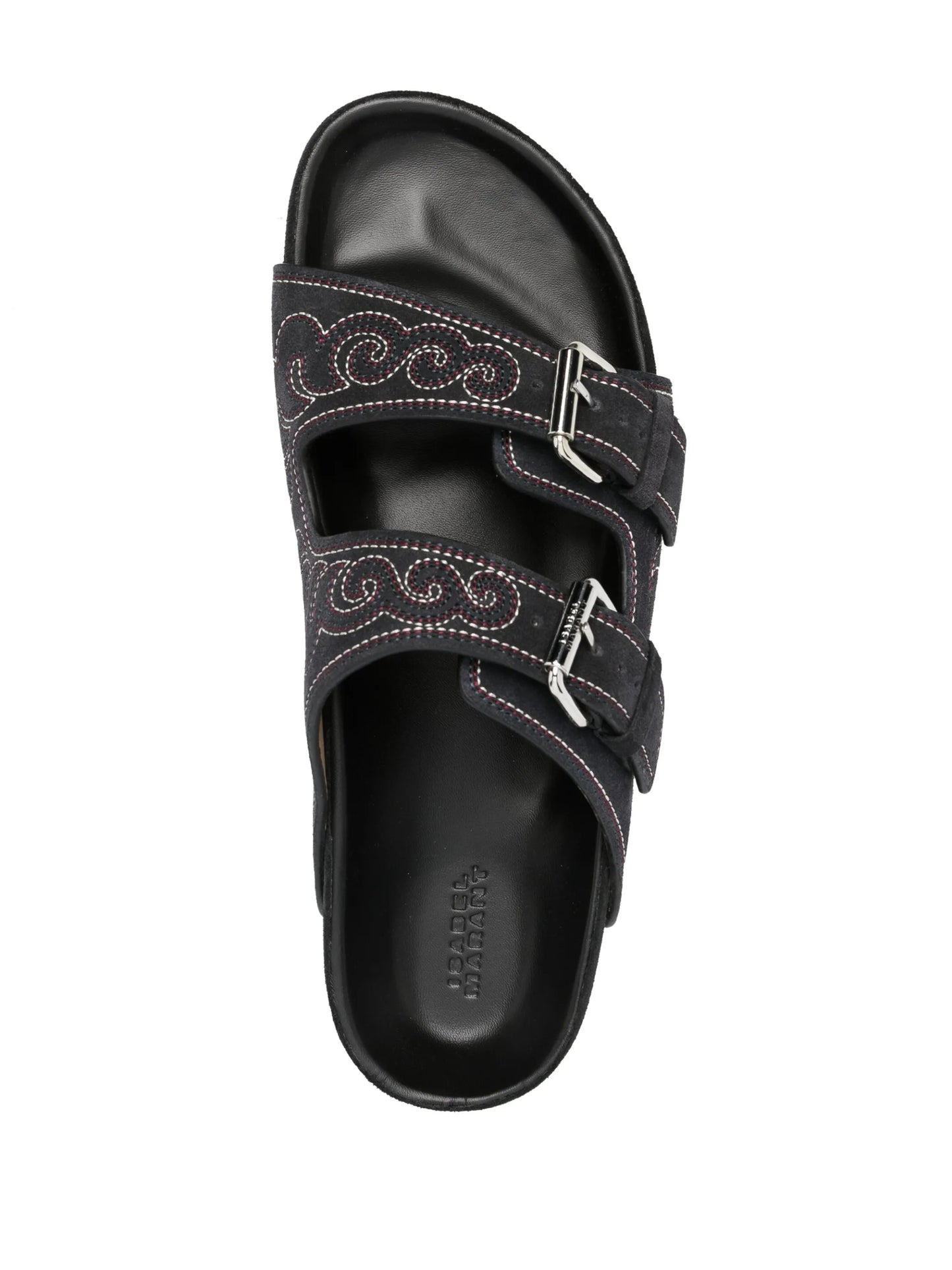 Lennyo embroidered suede sandals