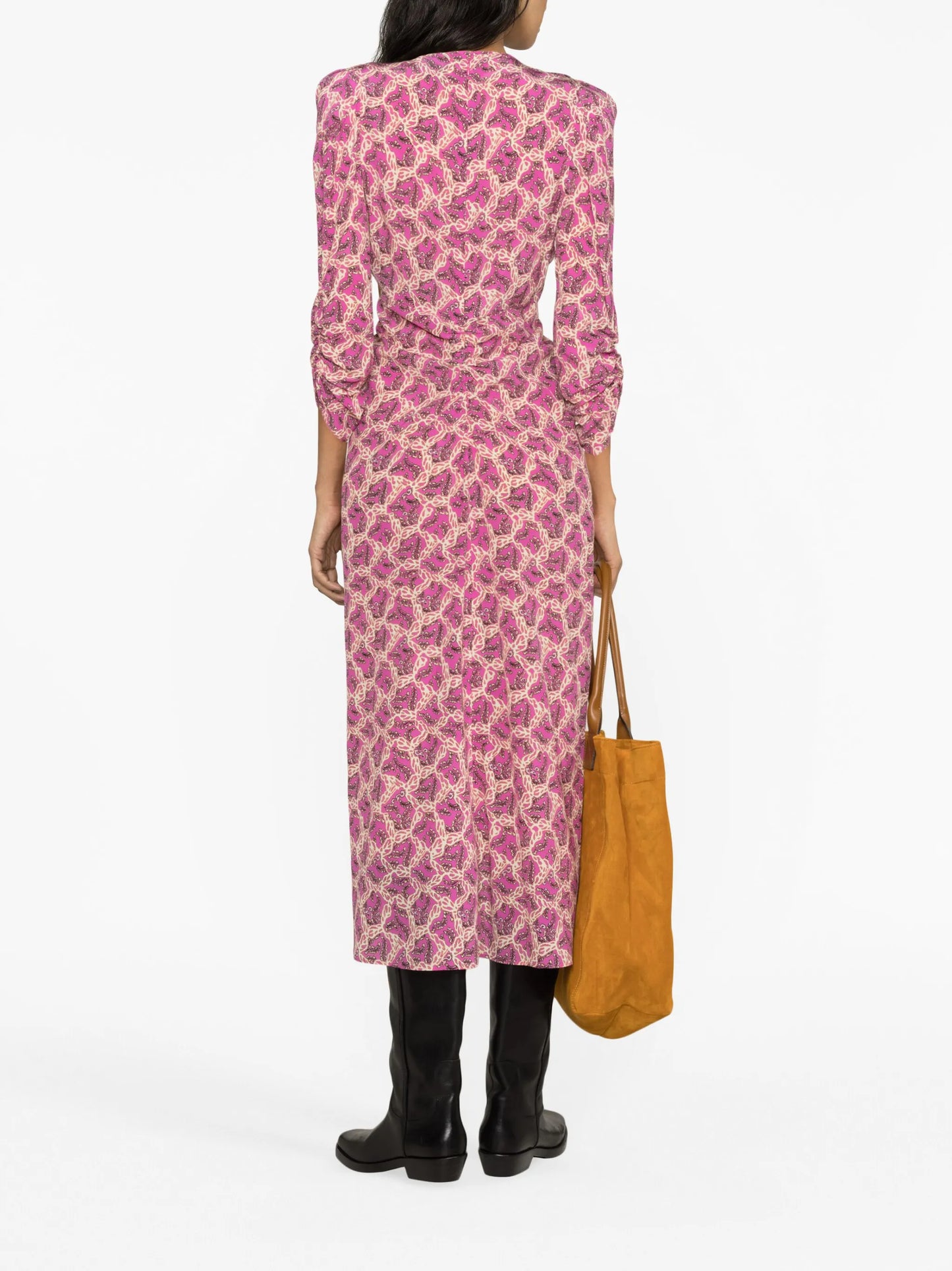 Albini printed silk midi dress