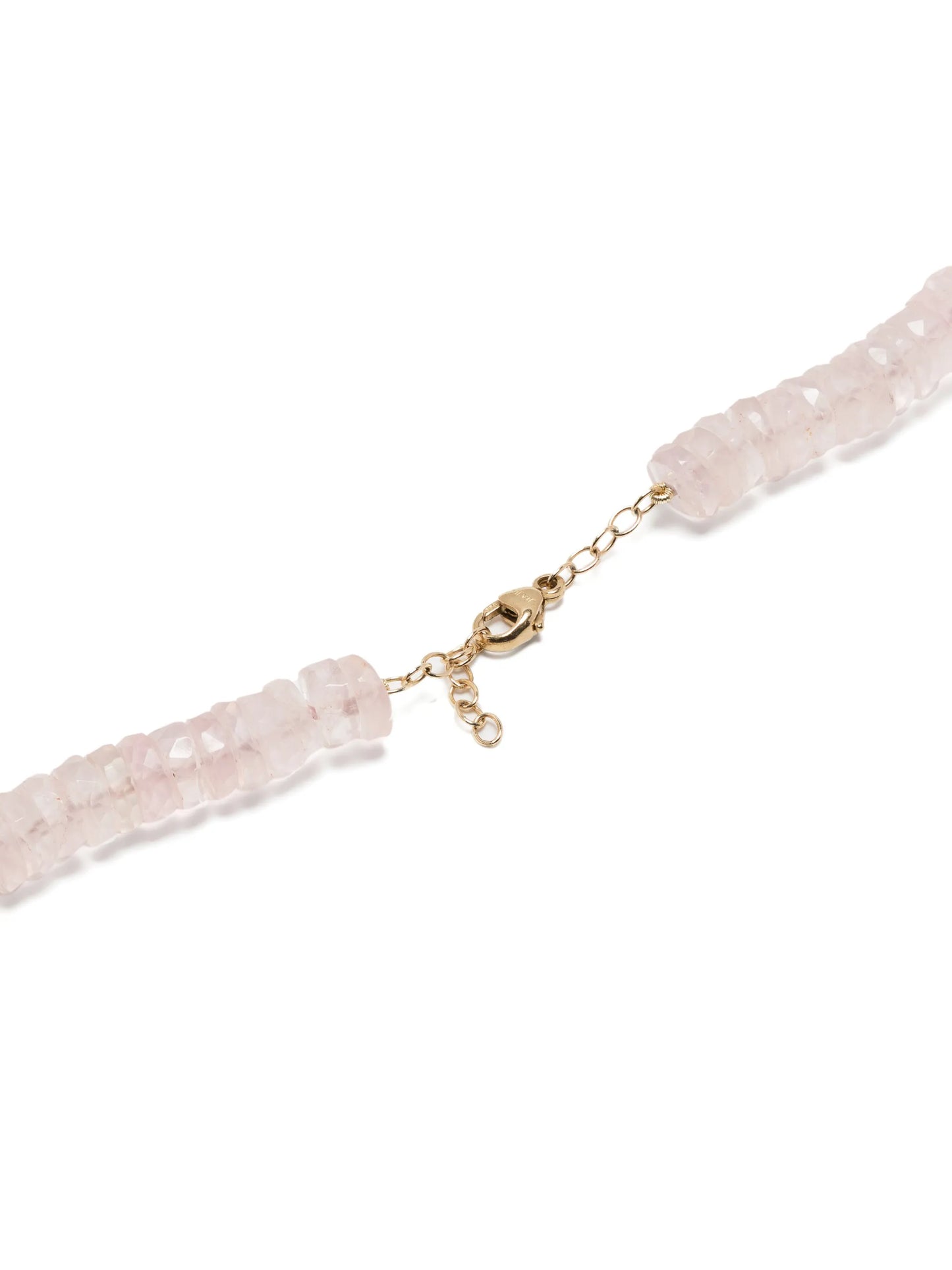 14kt yellow gold Atlas rose quartz necklace