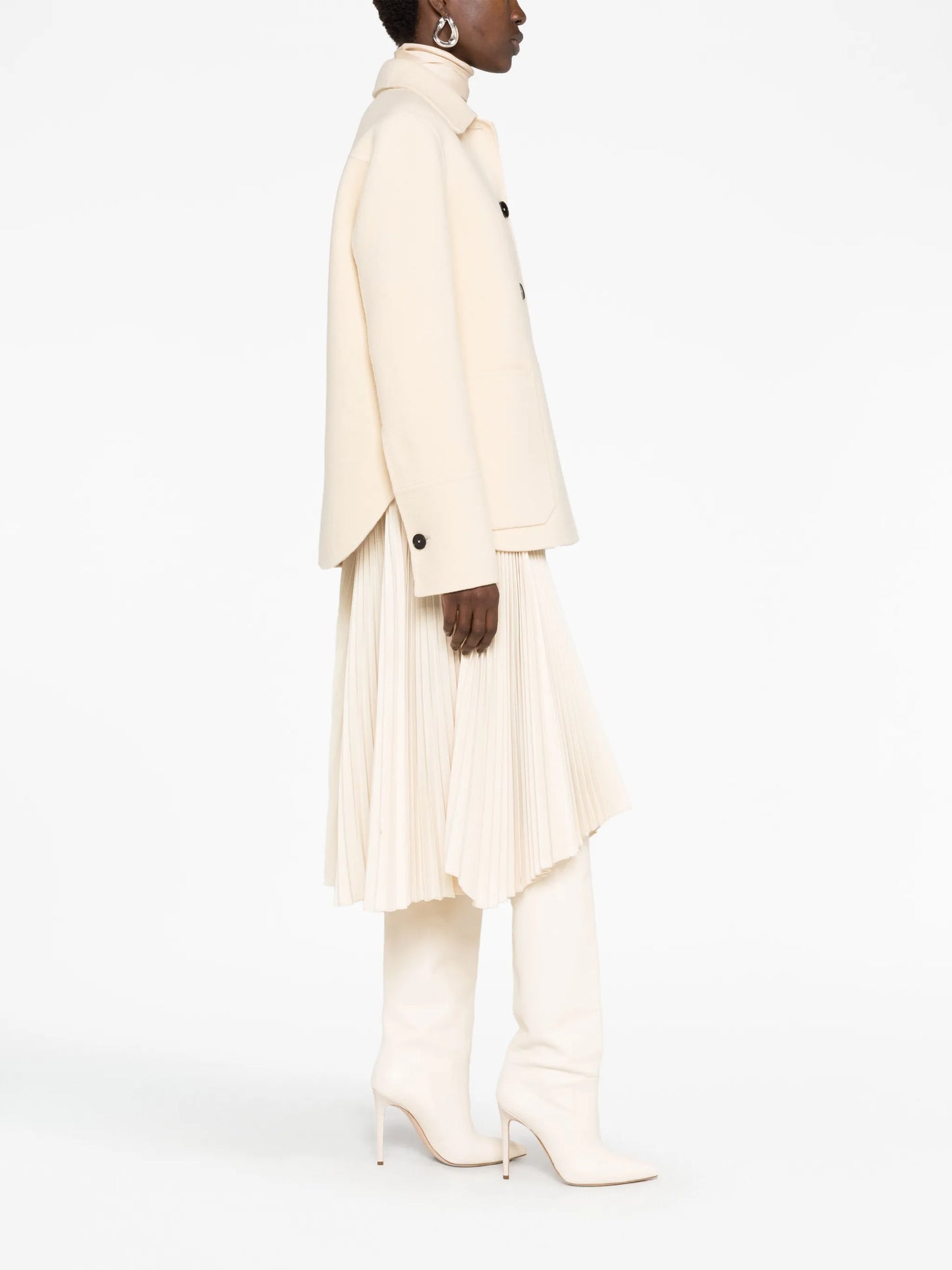 button-up wool shirt jacket