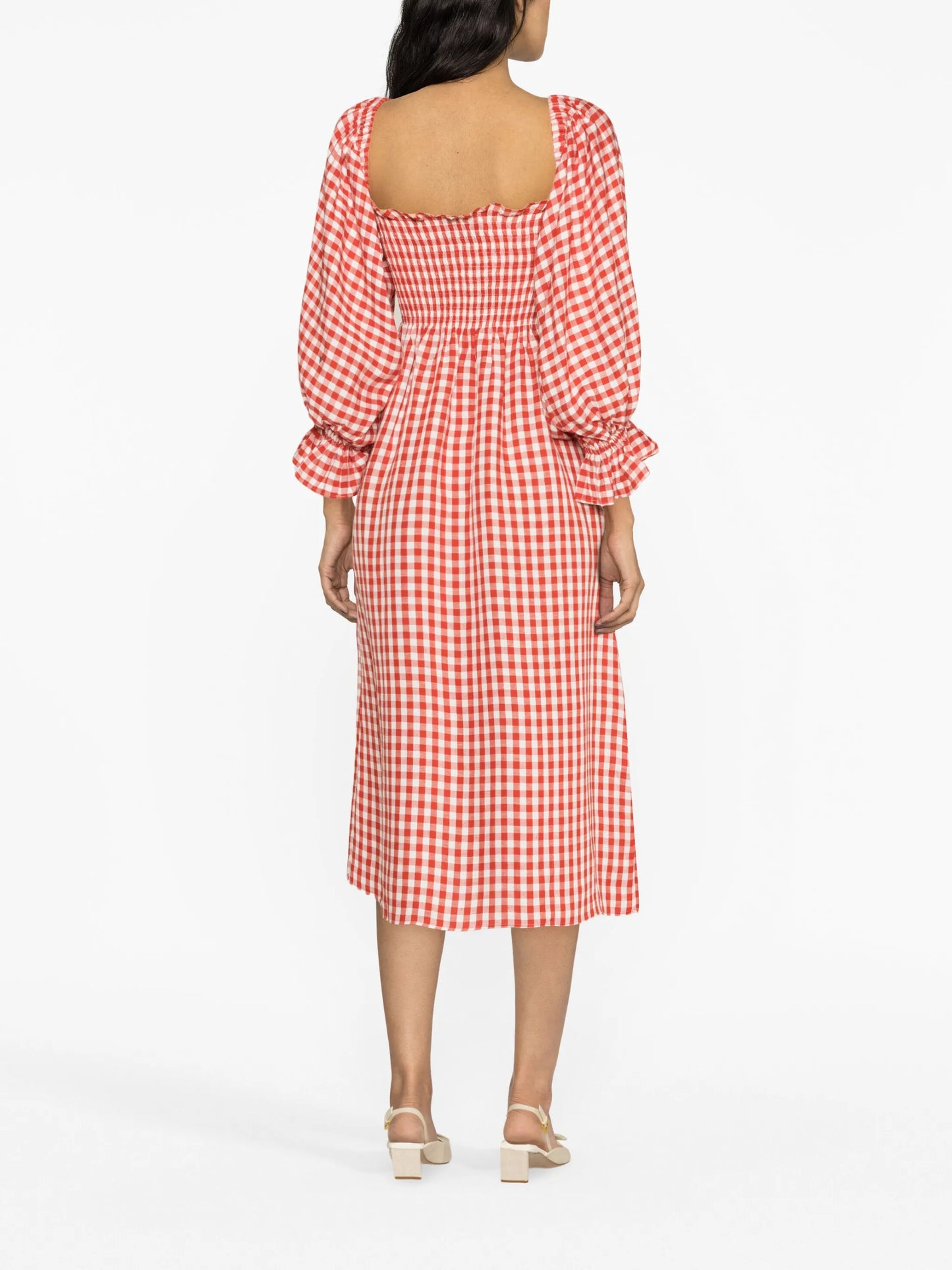 Atlanta gingham midi dress