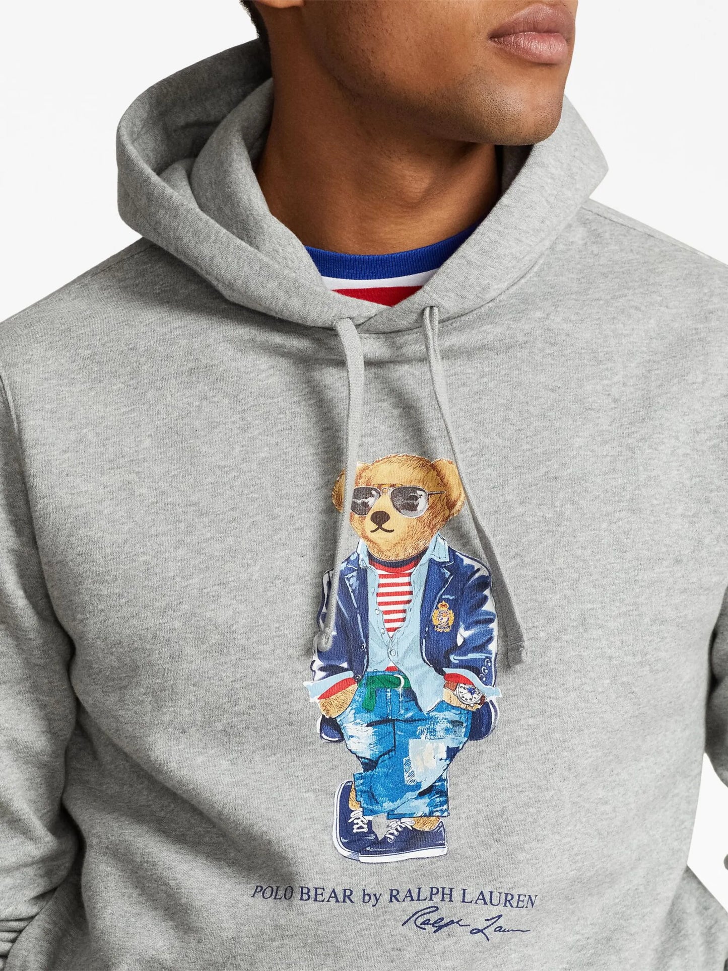 Polo Bear-motif drawstring hoodie