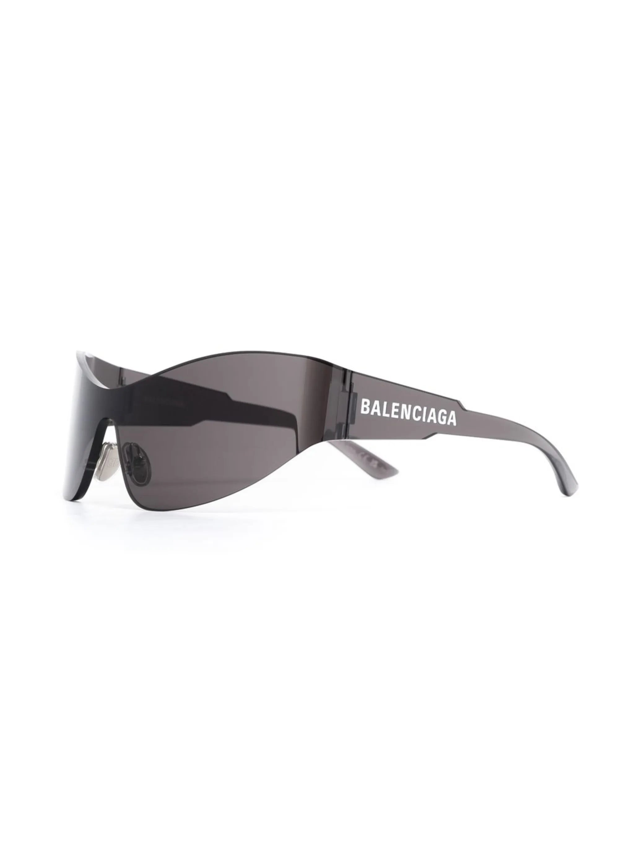 shield-transparent-frame sunglasses