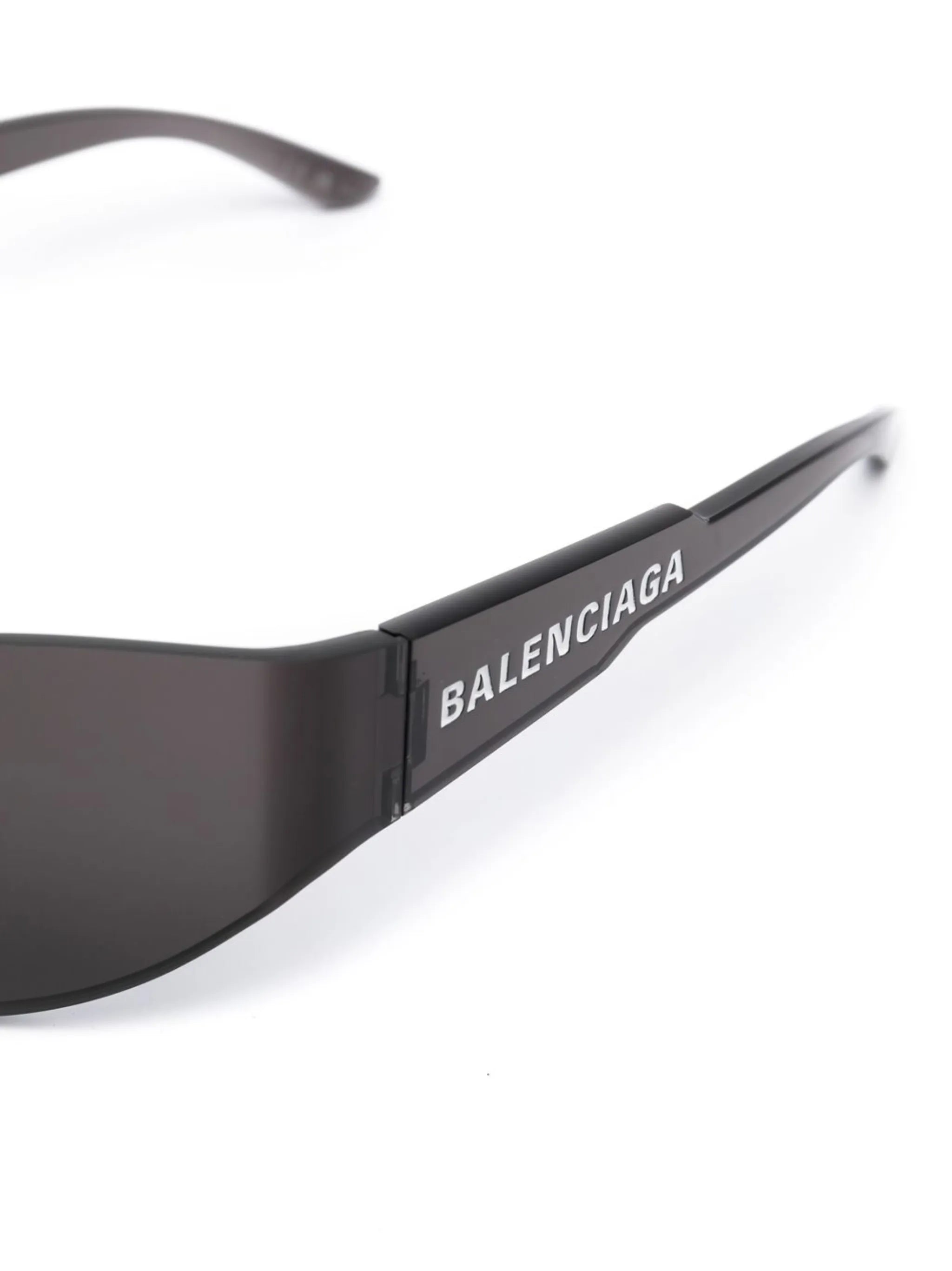 shield-transparent-frame sunglasses