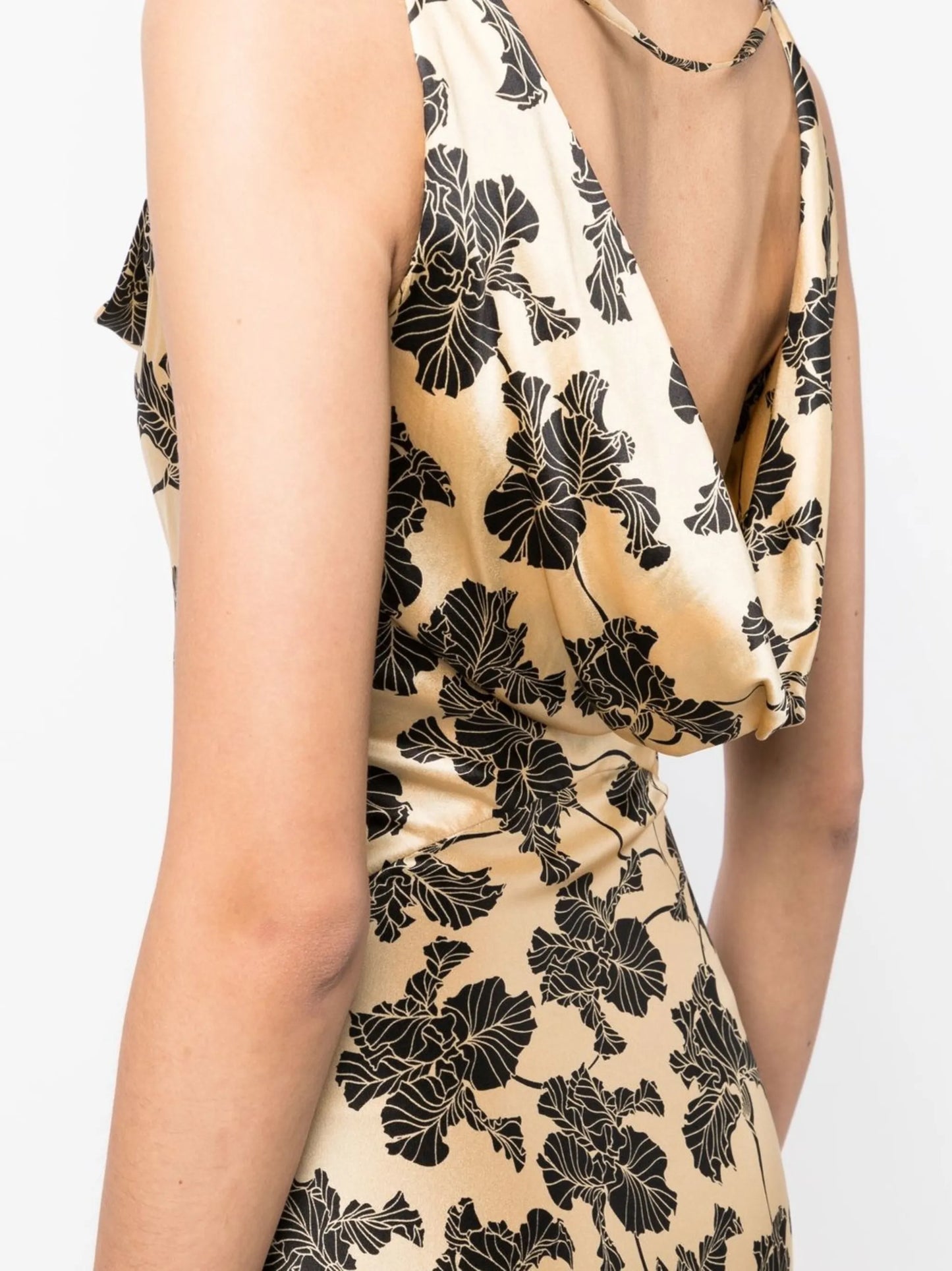 Colombina floral-print satin dress
