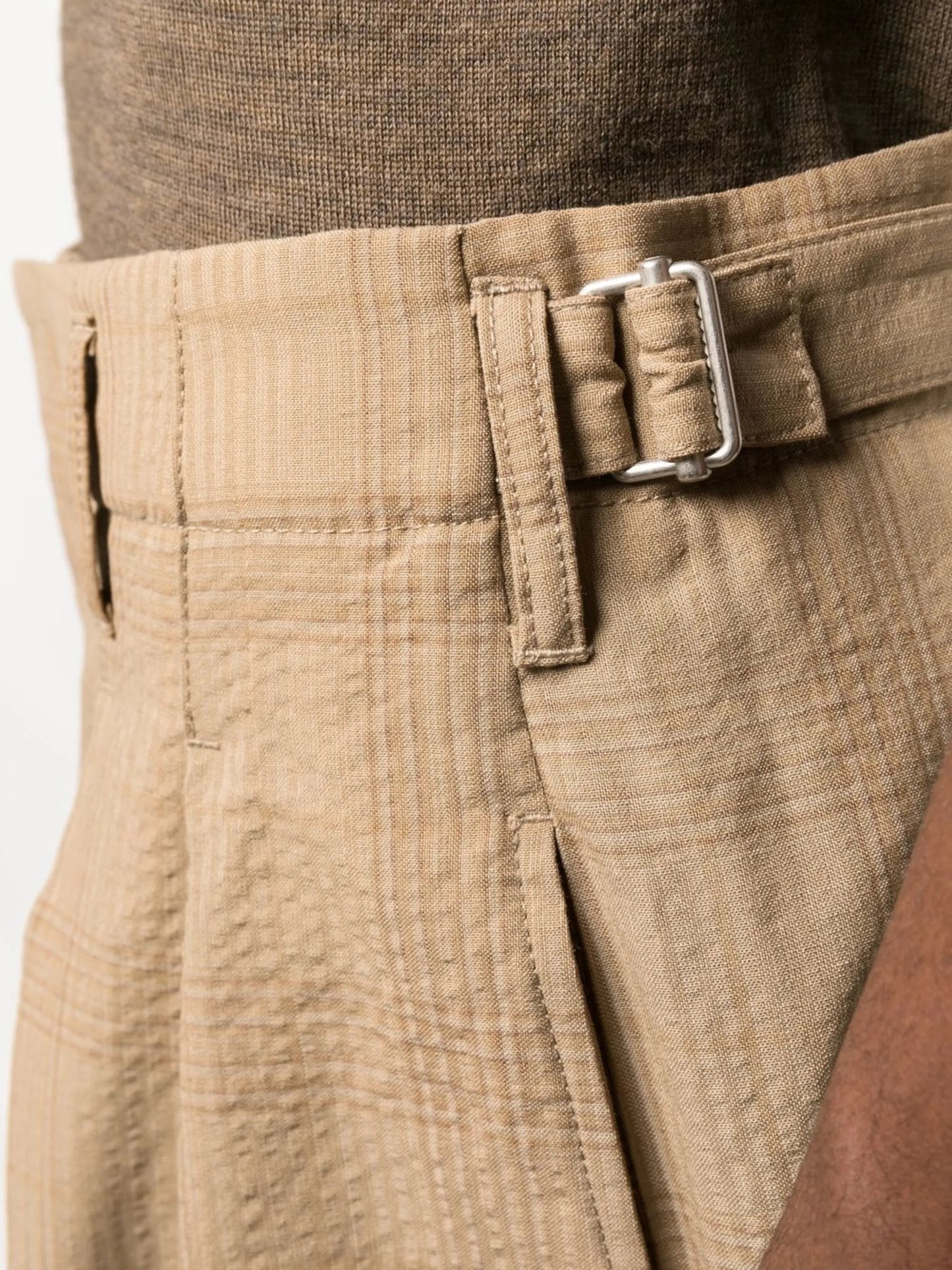 wool tapered trousers
