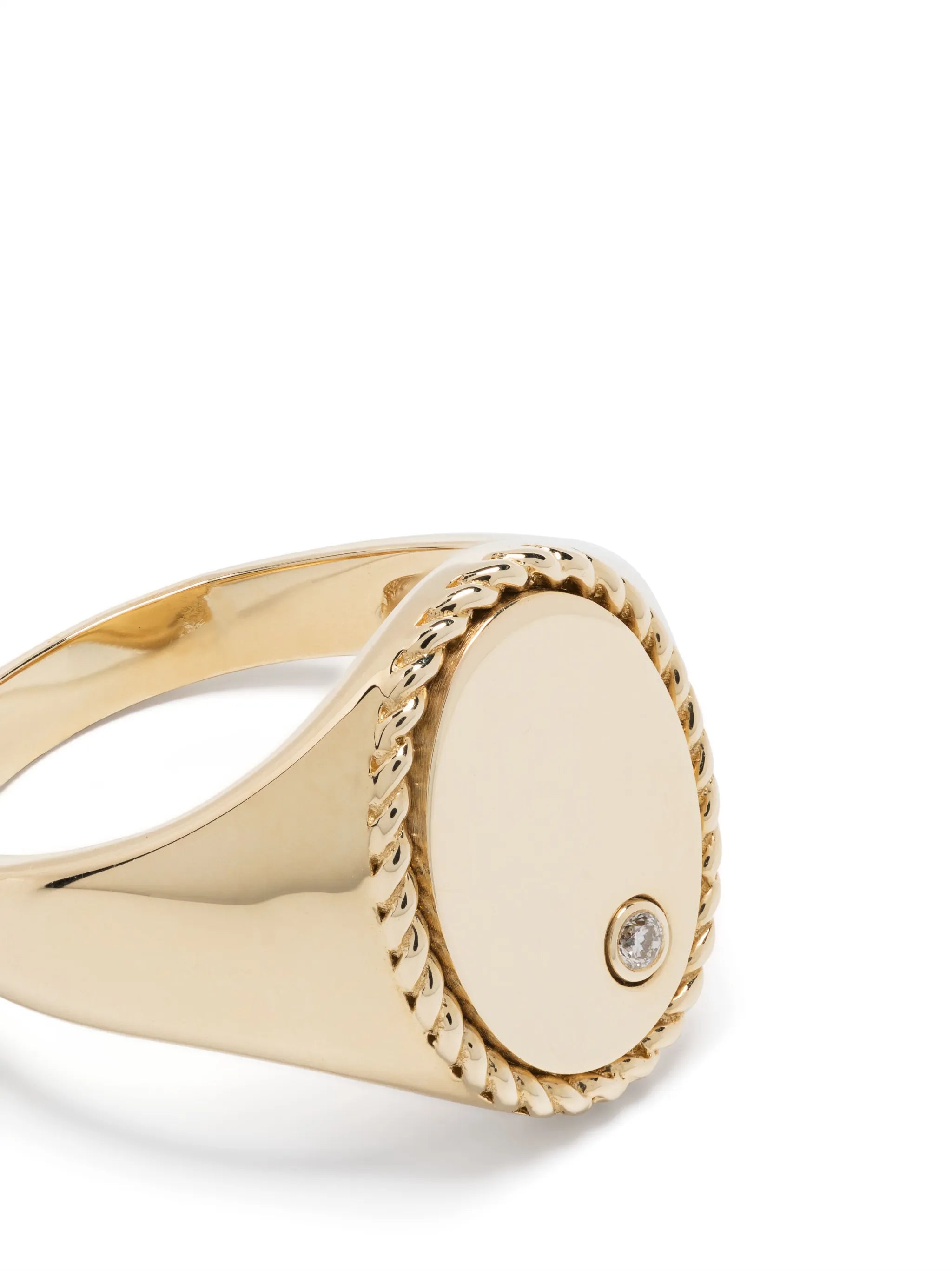 9kt yellow gold Chevalier Oval signet ring