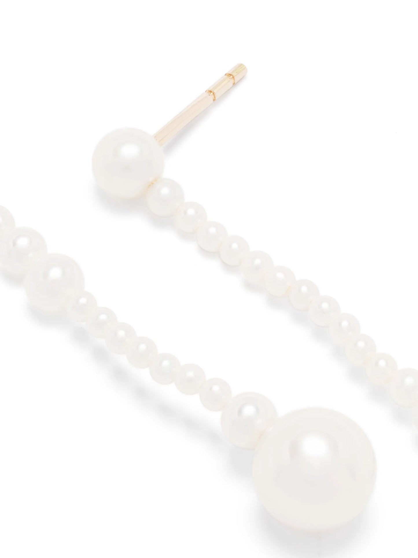 14kt yellow gold Promenade de Claude pearl drop earrings