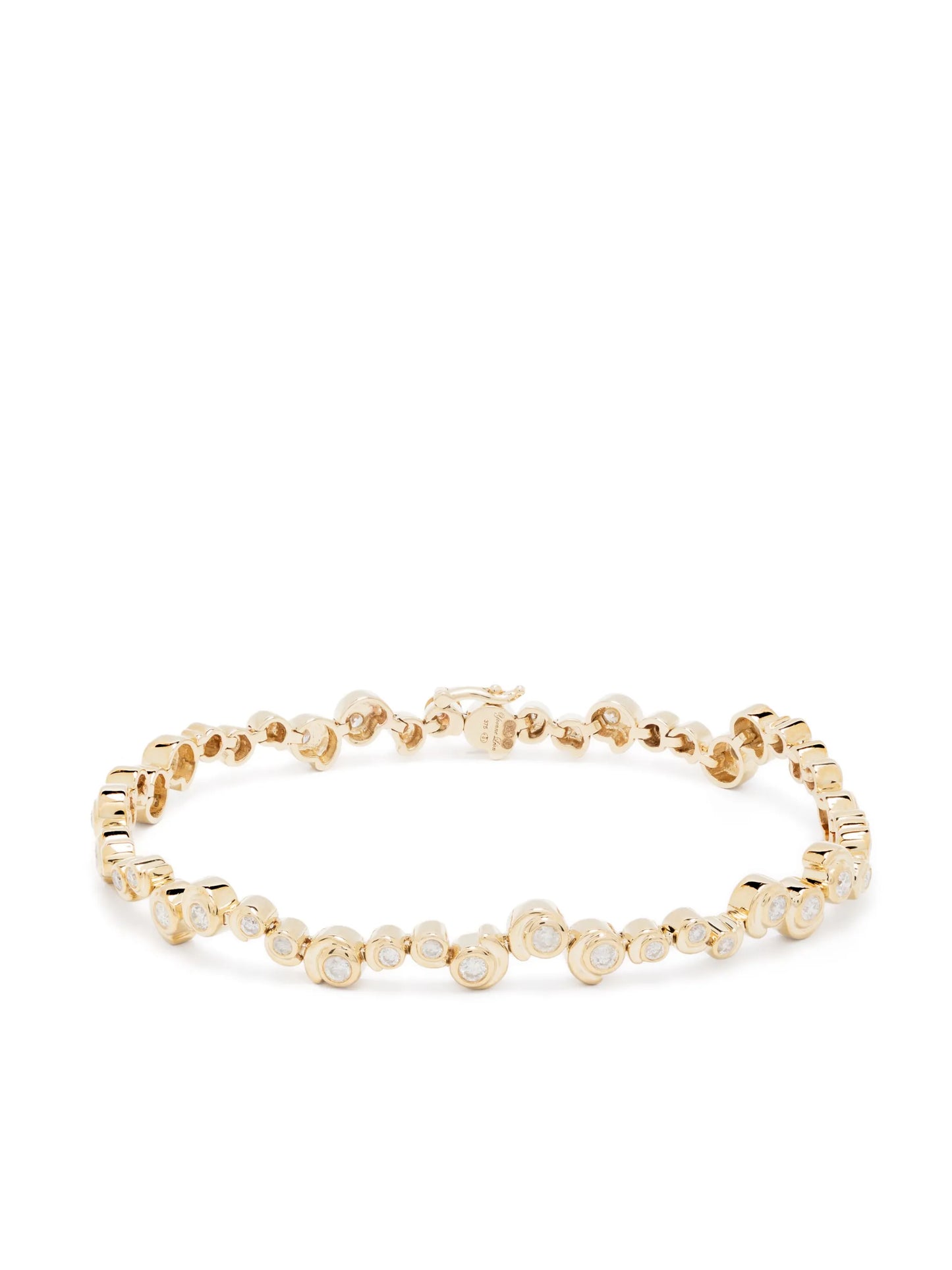 9kt yellow gold Rivière Escargot diamond bracelet