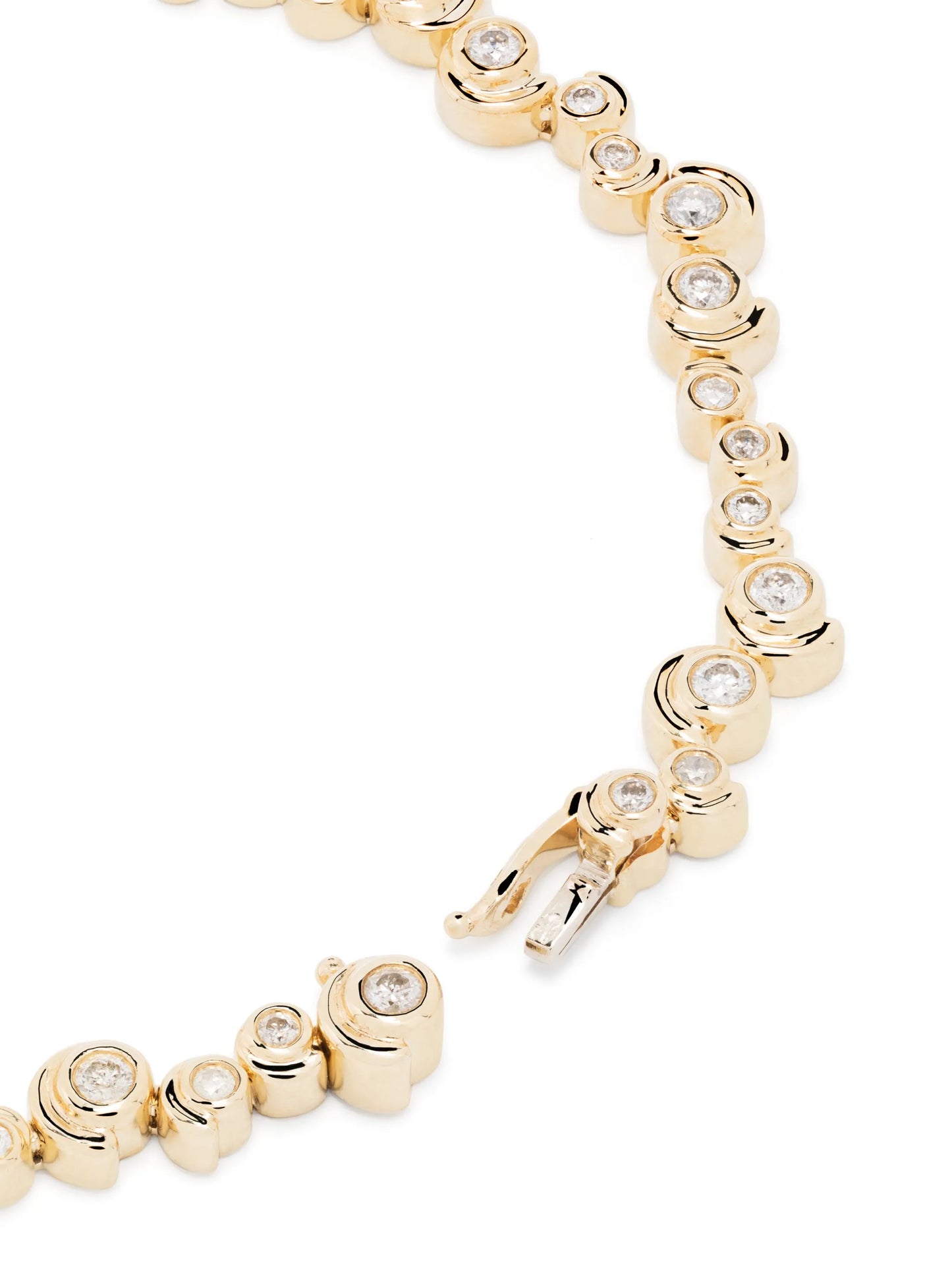 9kt yellow gold Rivière Escargot diamond bracelet