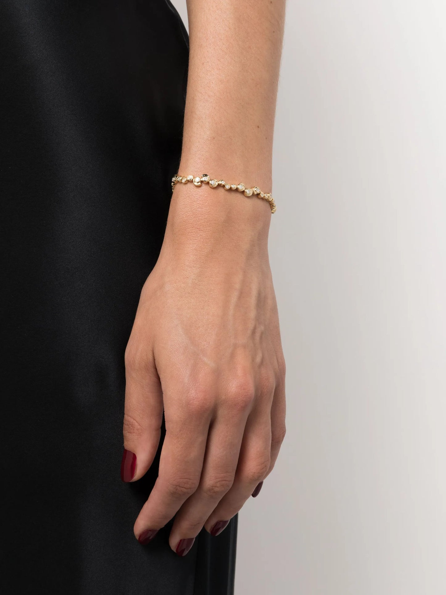 9kt yellow gold Rivière Escargot diamond bracelet