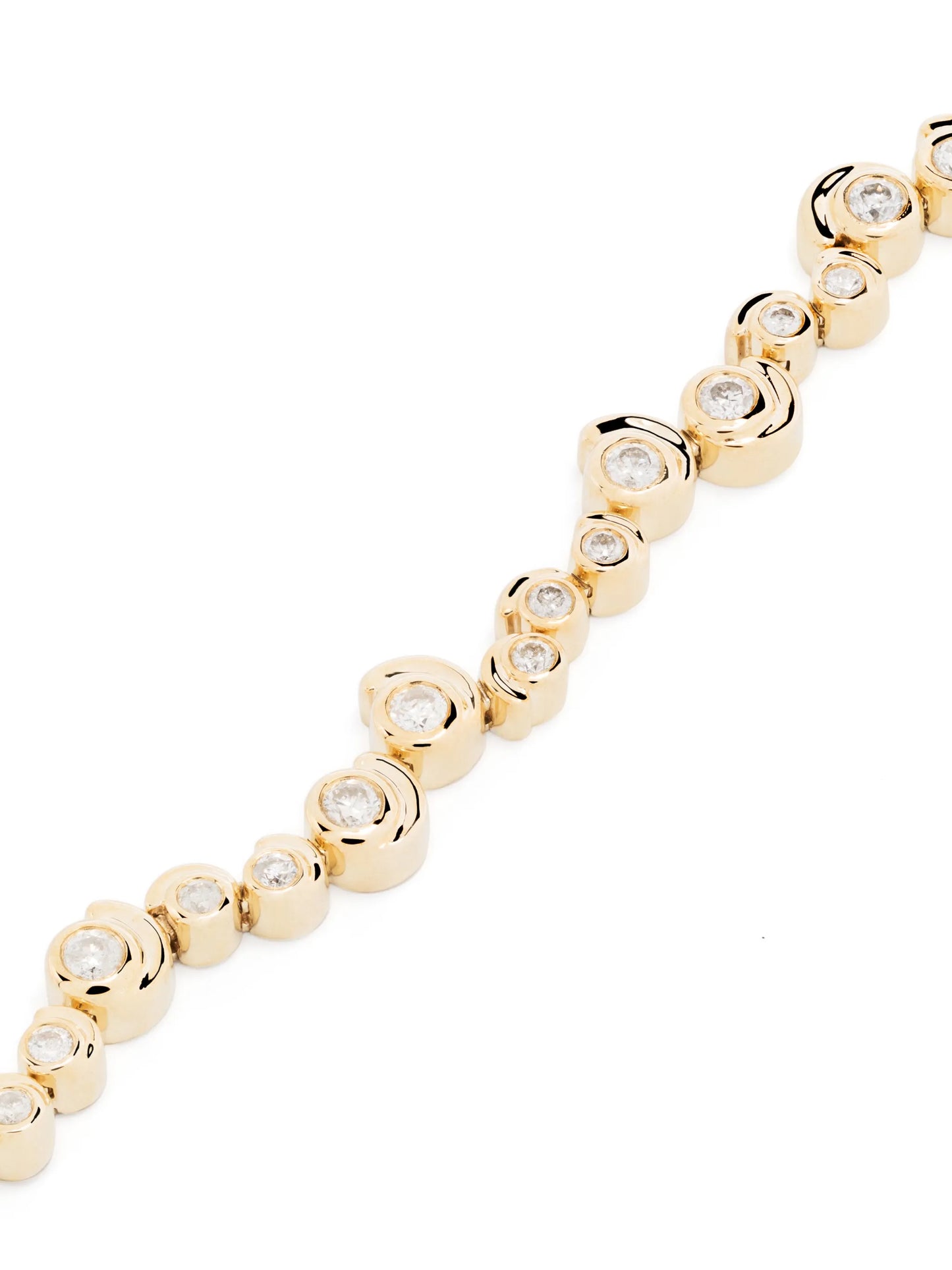 9kt yellow gold Rivière Escargot diamond bracelet