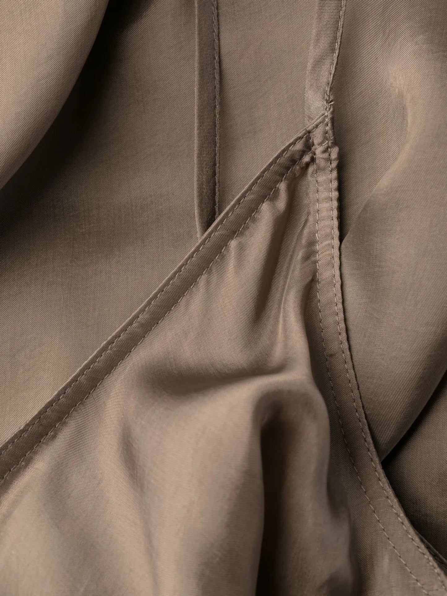 V-neck satin gown