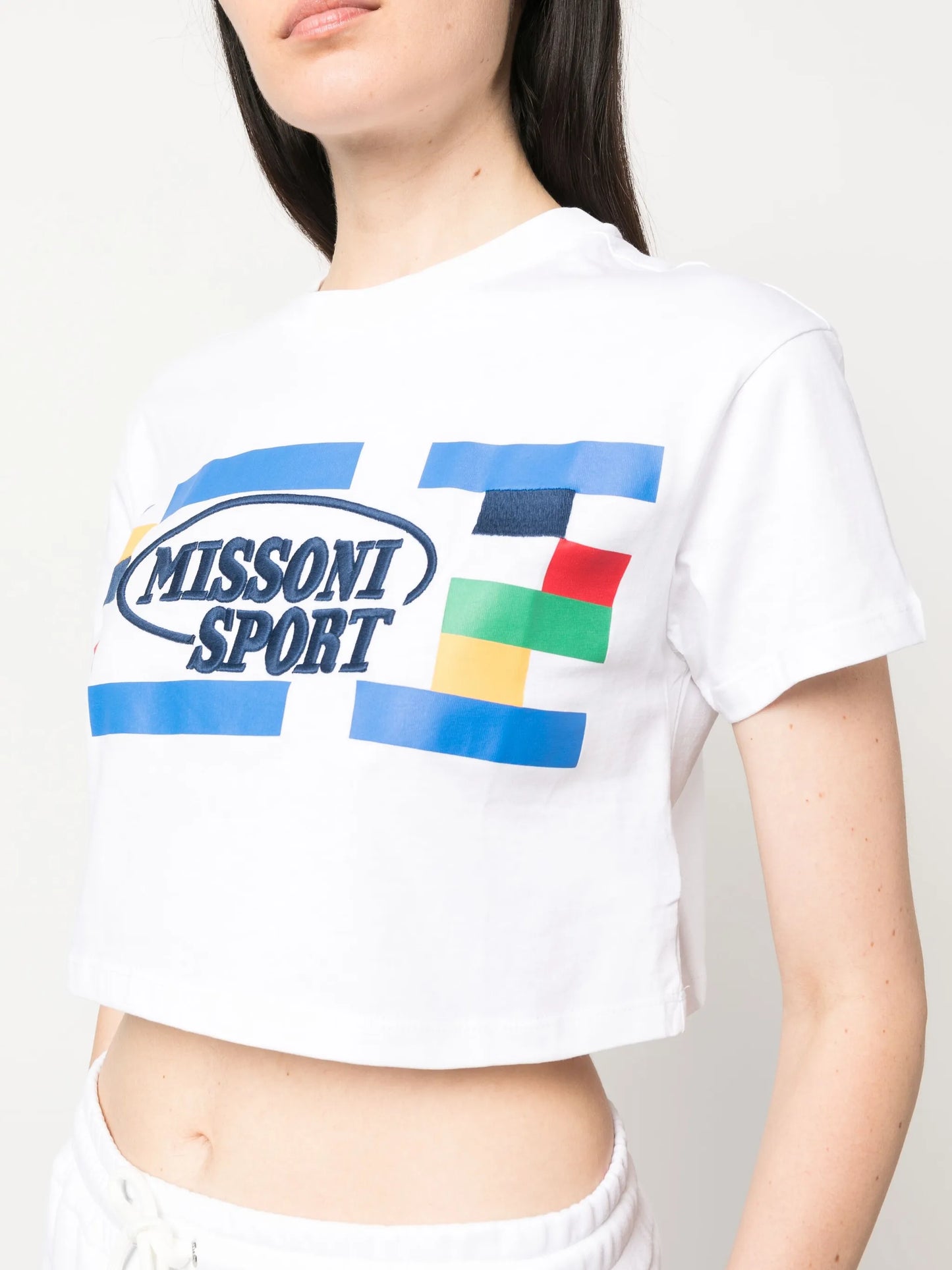 logo-print short-sleeve top
